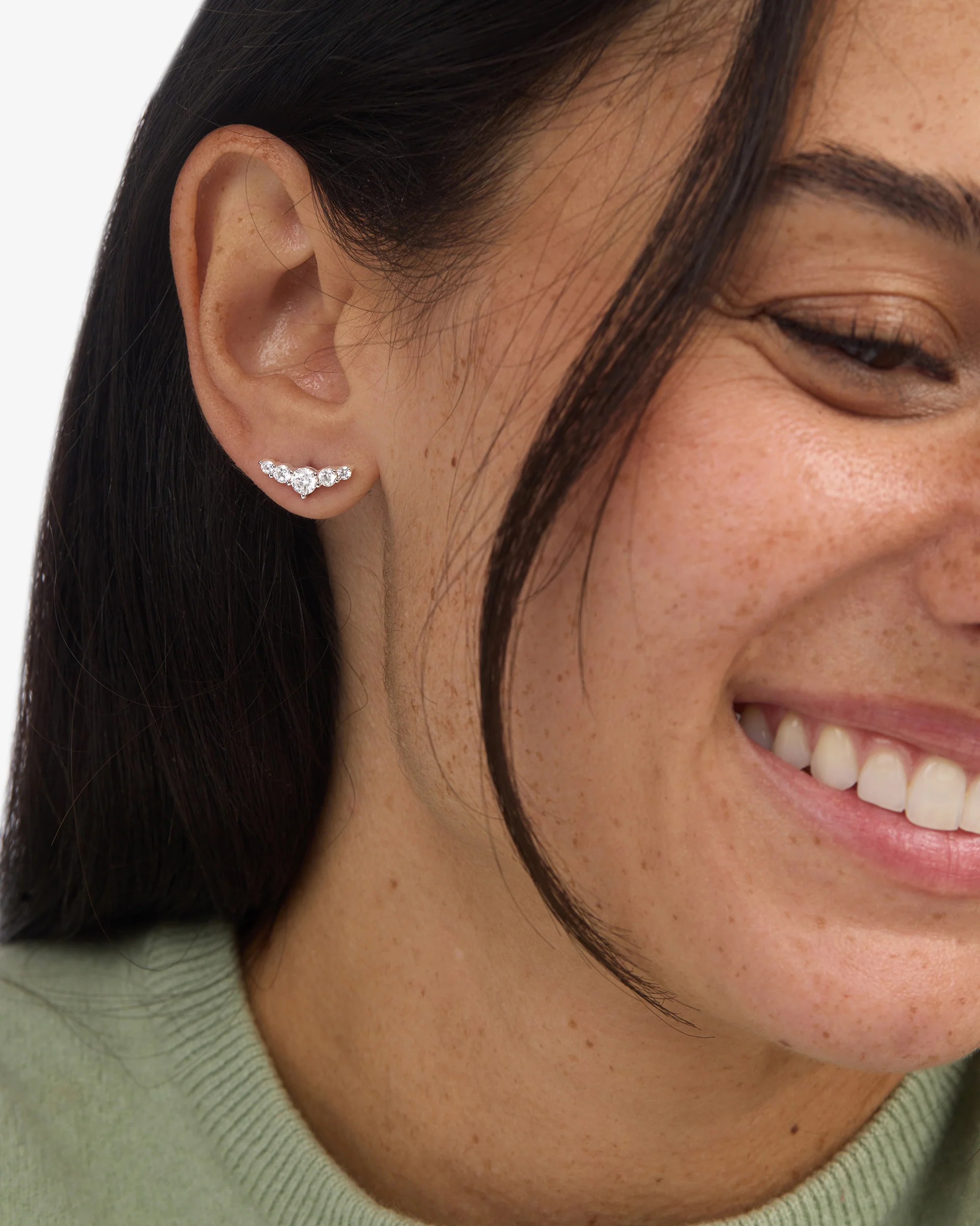 Radiant Studs - Silver|White Diamondettes - Image 2