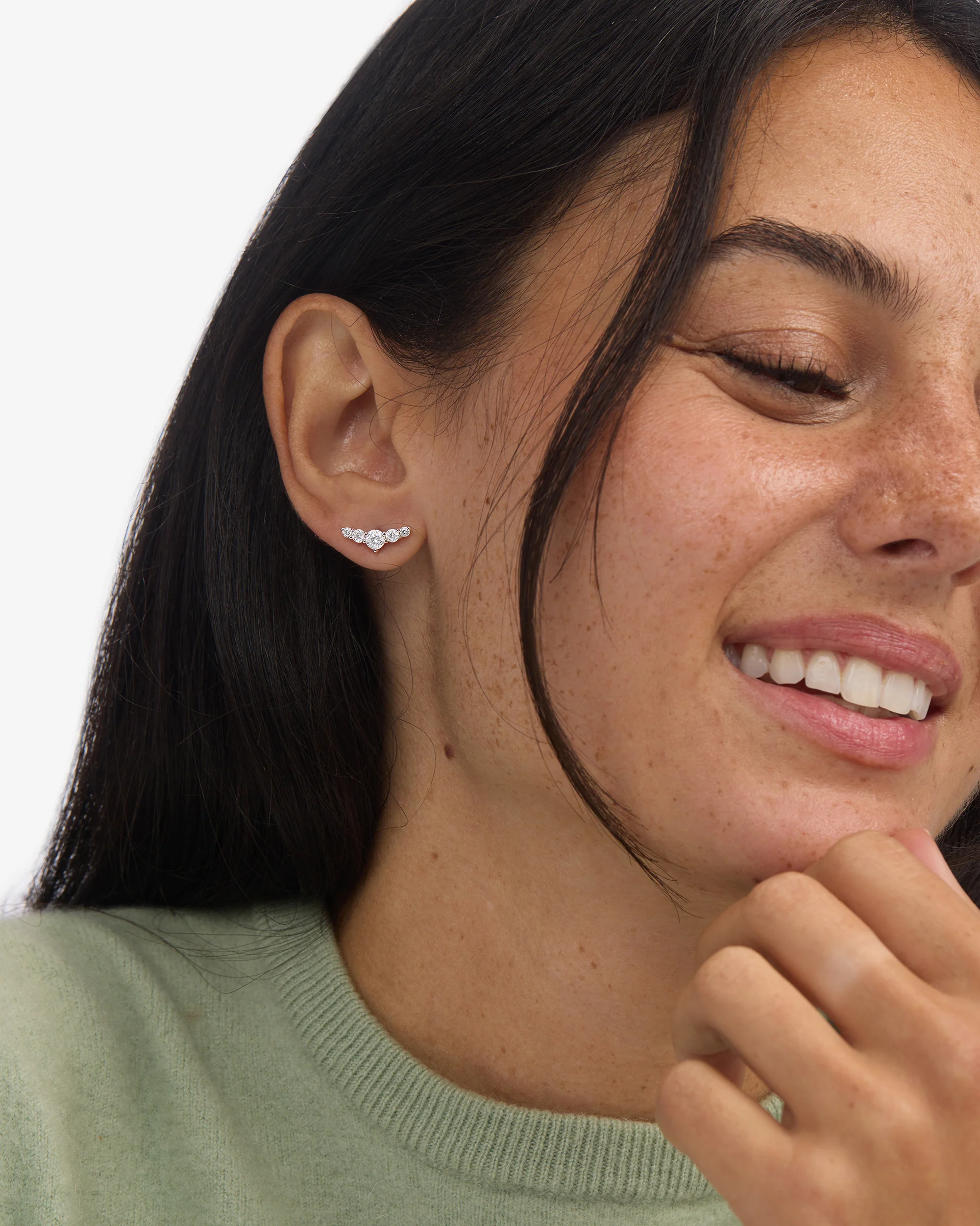 Radiant Studs - Silver|White Diamondettes - Image 4