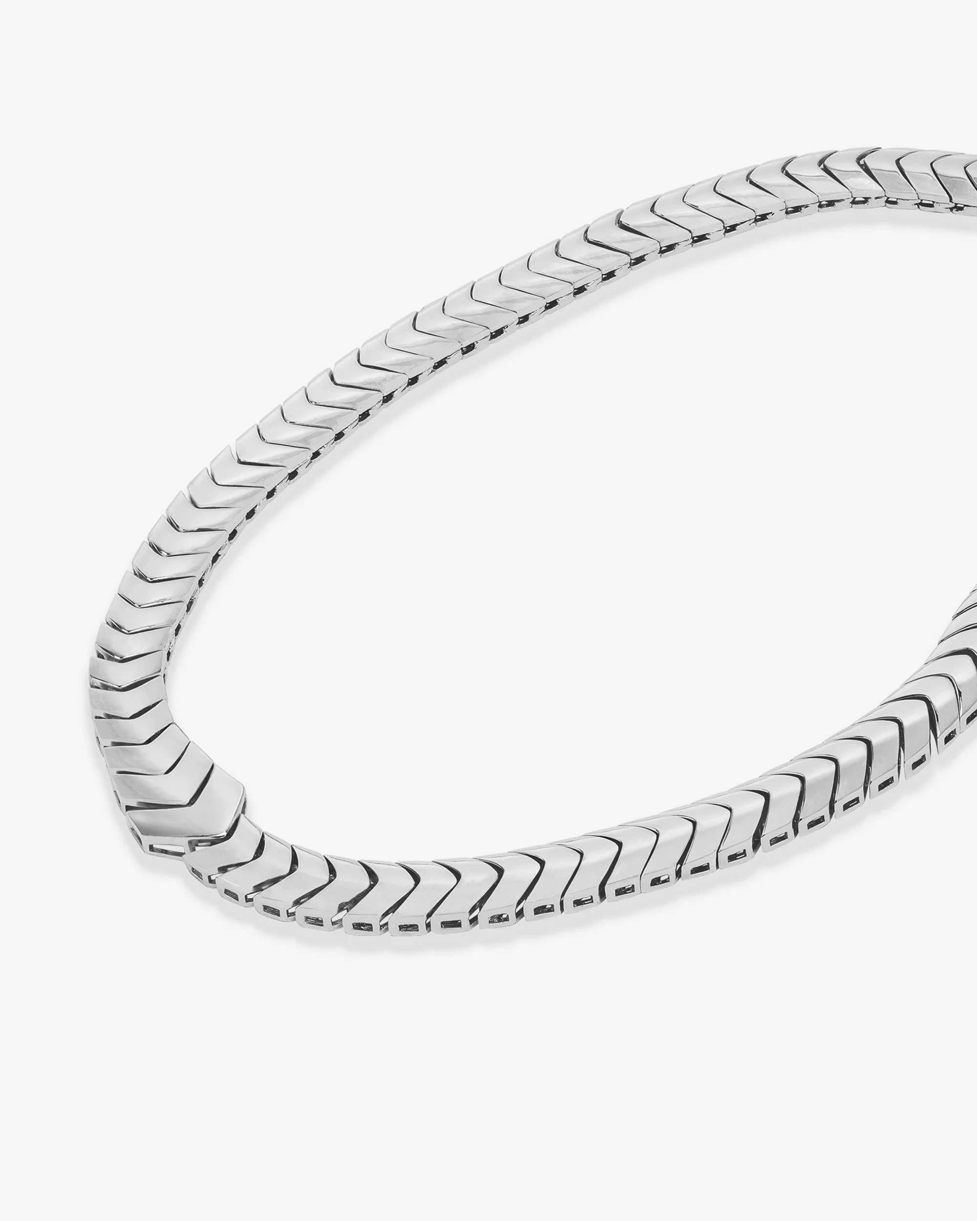 Serpent Herringbone Collar - Silver - Image 4