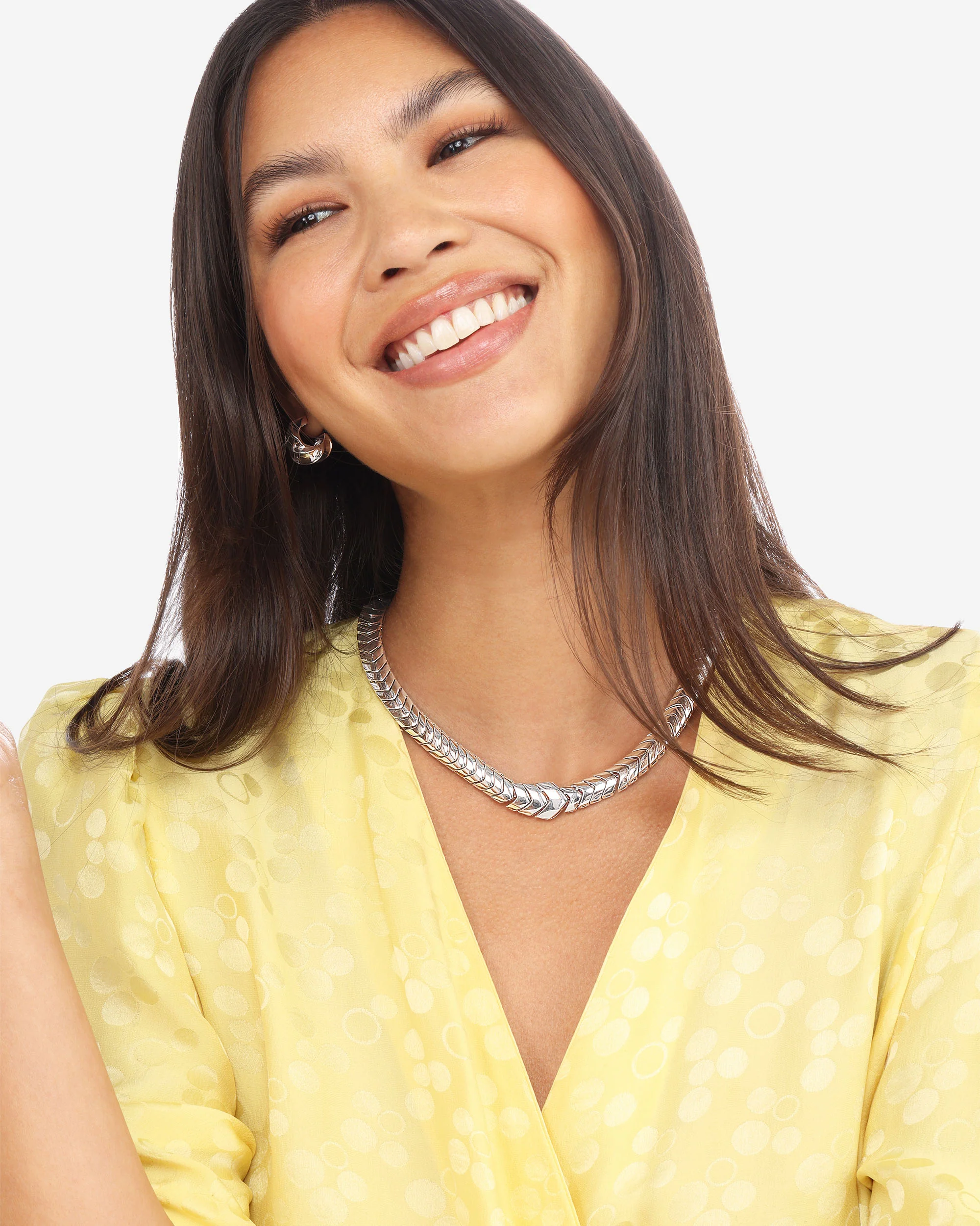 Serpent Herringbone Collar - Silver - Image 5