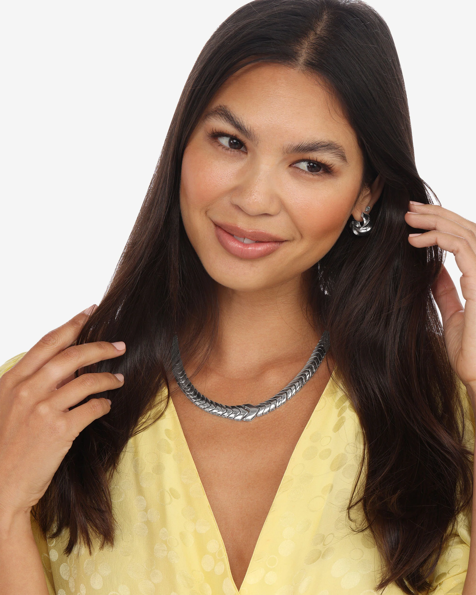Serpent Herringbone Collar - Silver - Image 6