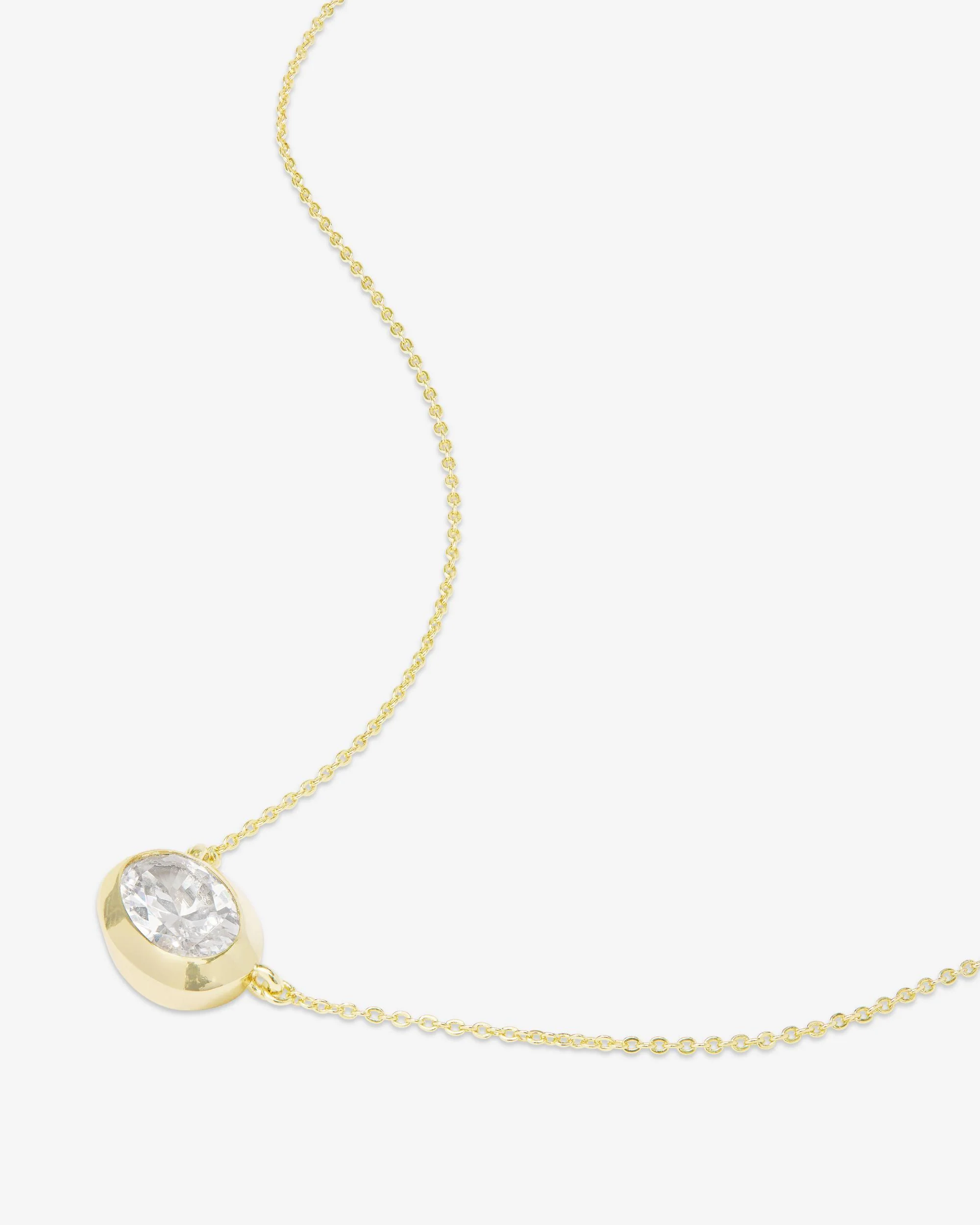 She's a Boss Pendant Necklace - Gold|White Diamondettes - Image 3