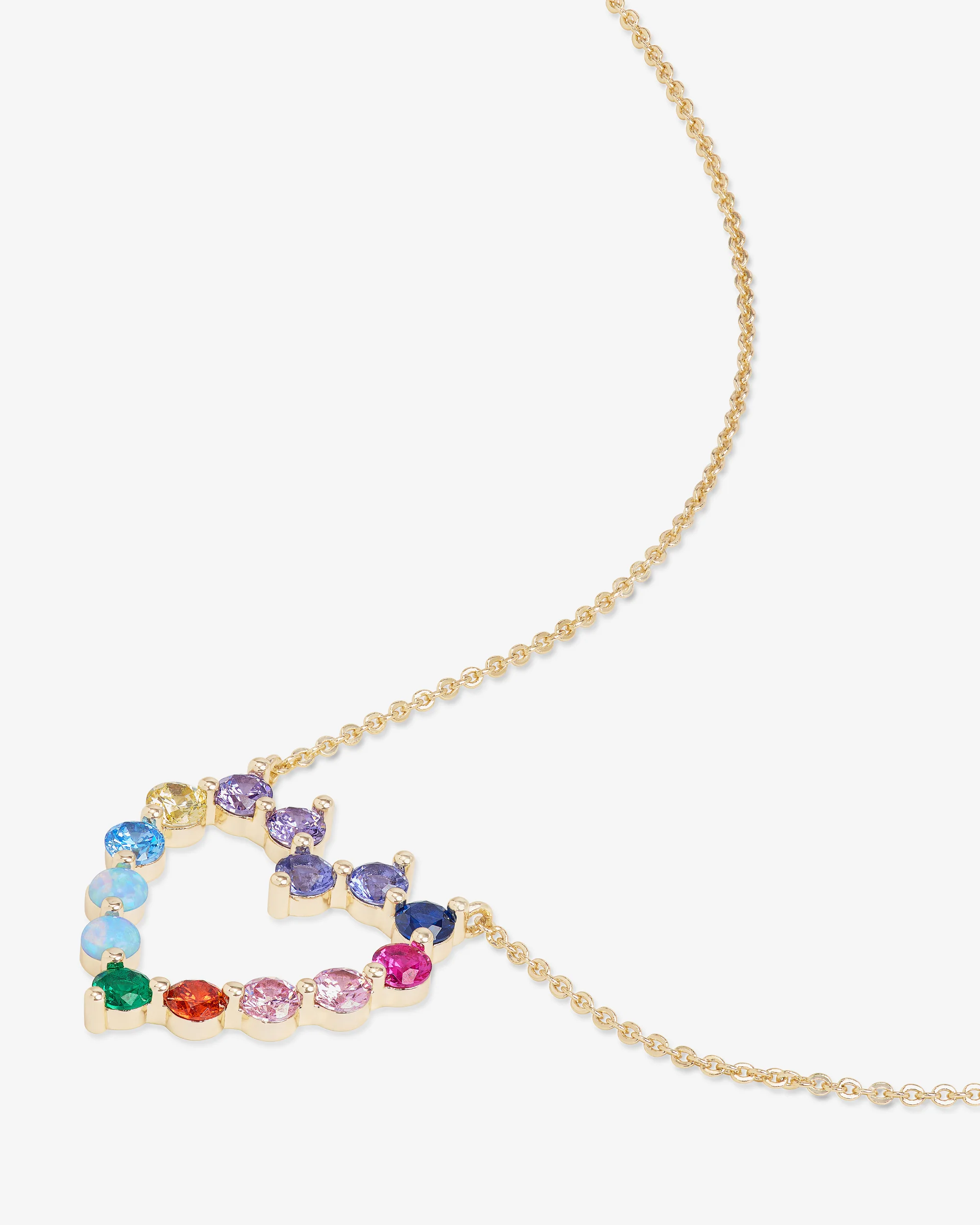 She's an Icon Small Heart Necklace - Gold|Multi Stone - Image 3