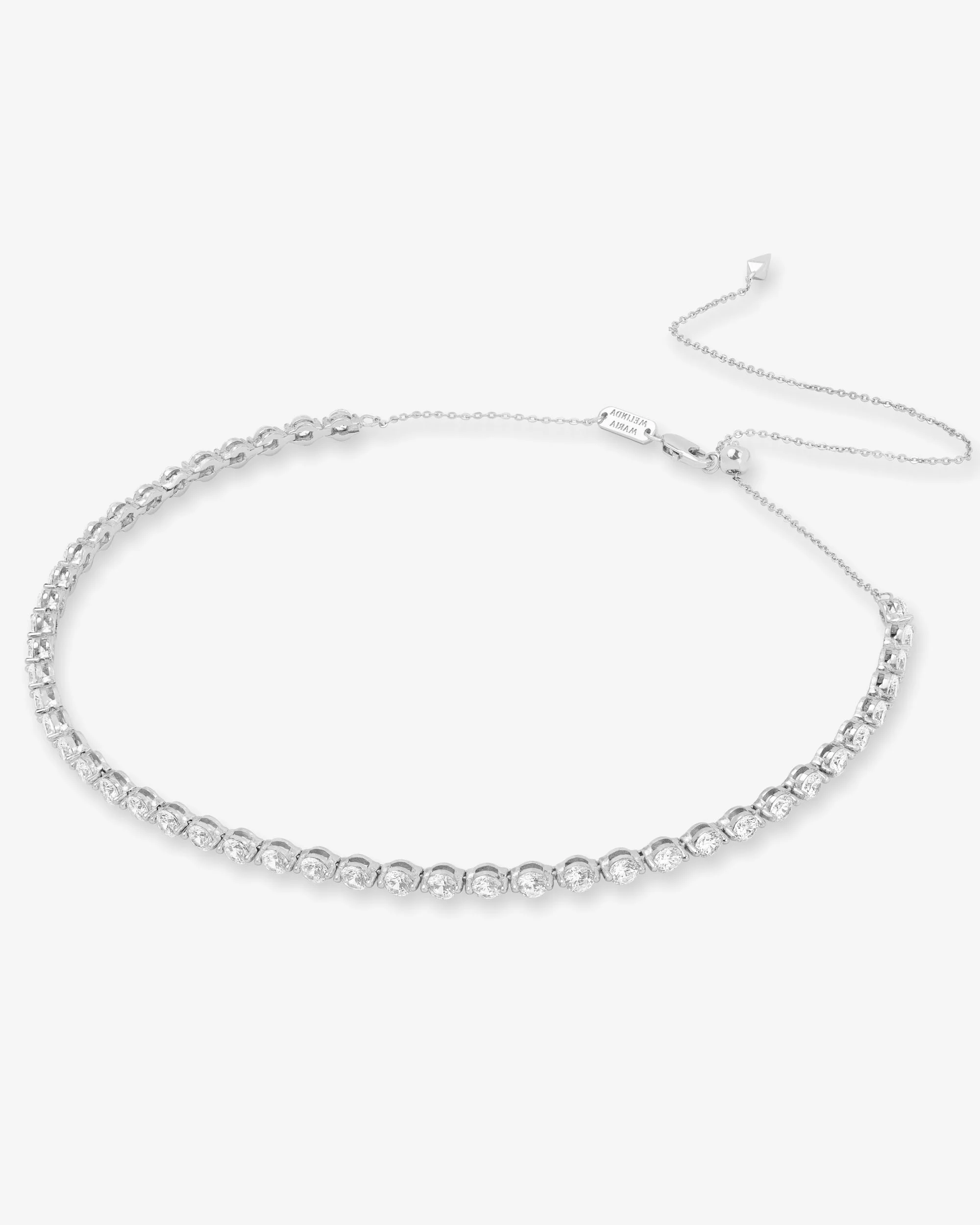 She's an Icon Tennis Choker 4mm - Silver|White Diamondettes - Image 3