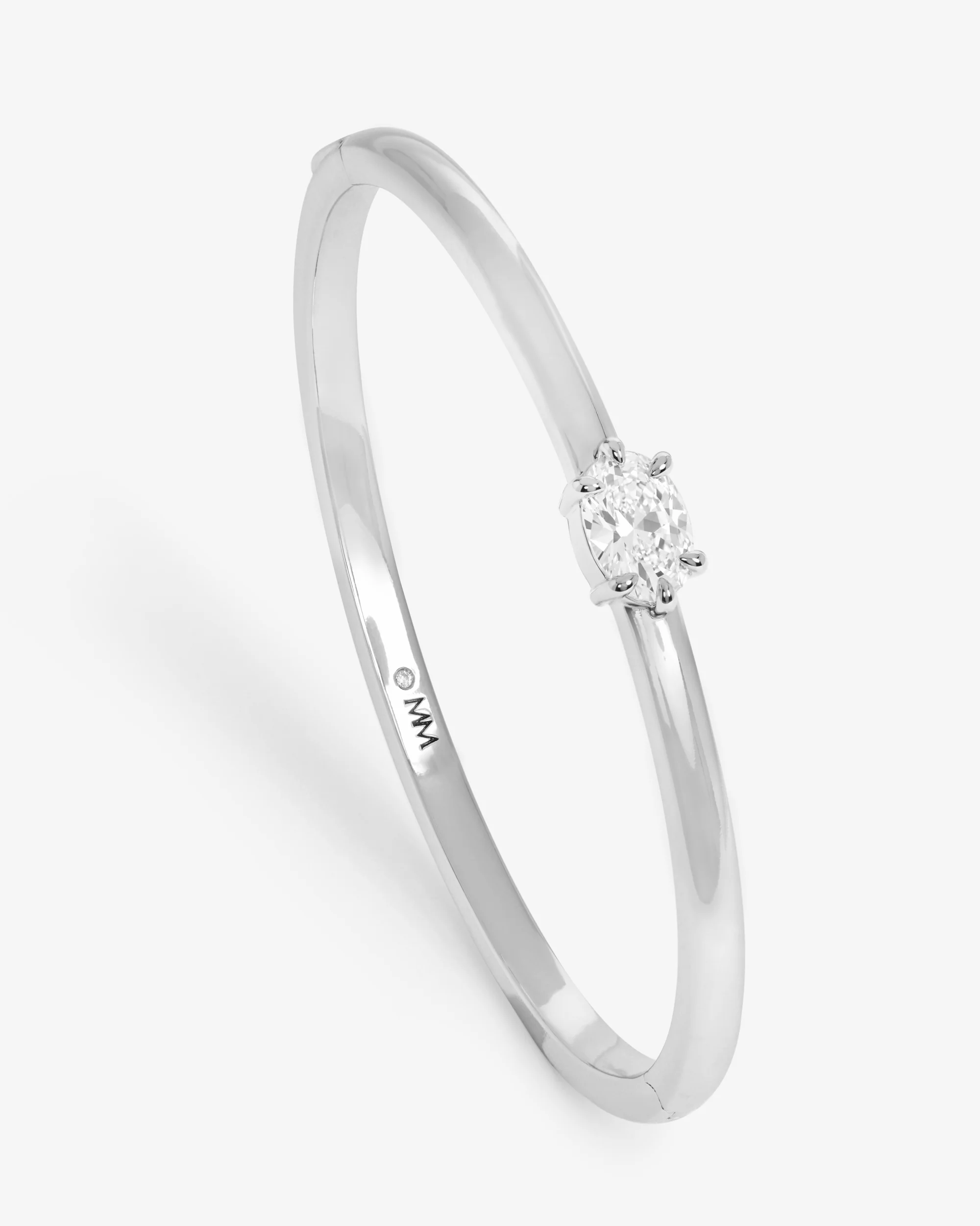 She's on Point Cuff - Silver|White Diamondettes - Image 3