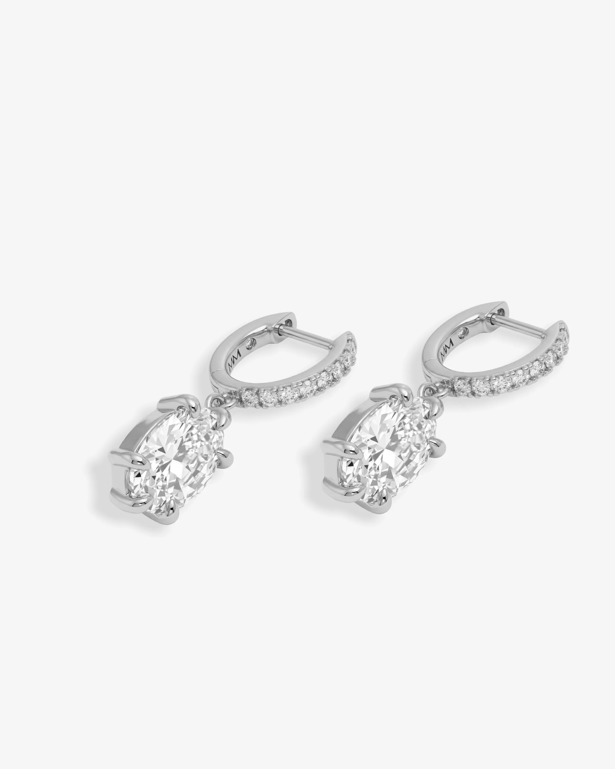 She's on Point Earrings - Silver|White Diamondettes - Image 3