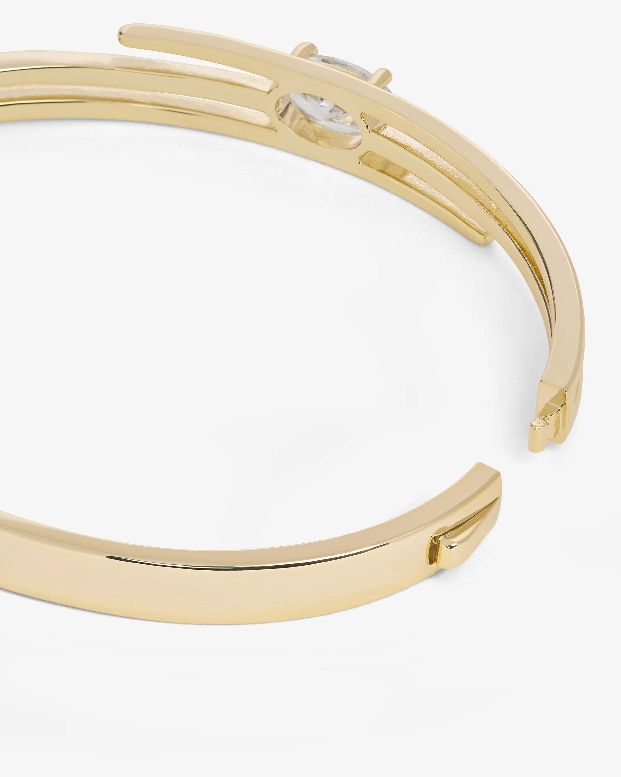 She's on Point Lasso Cuff - Gold|White Diamondettes - Image 5