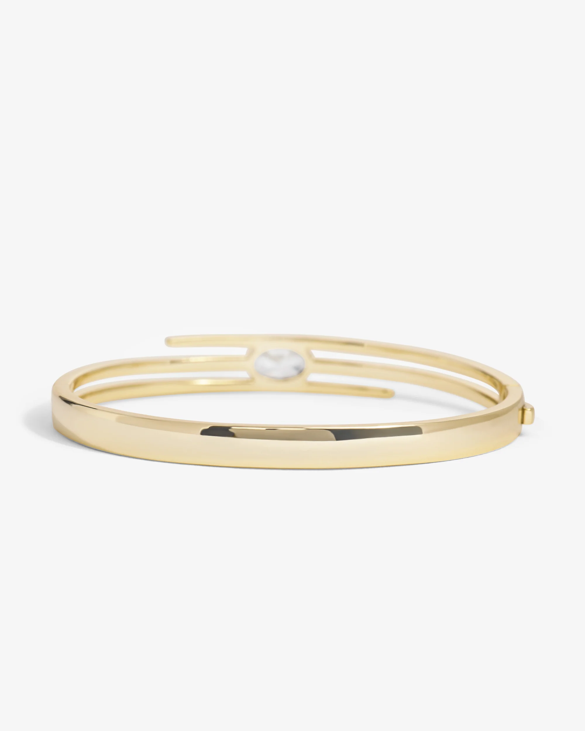 She's on Point Lasso Cuff - Gold|White Diamondettes - Image 6