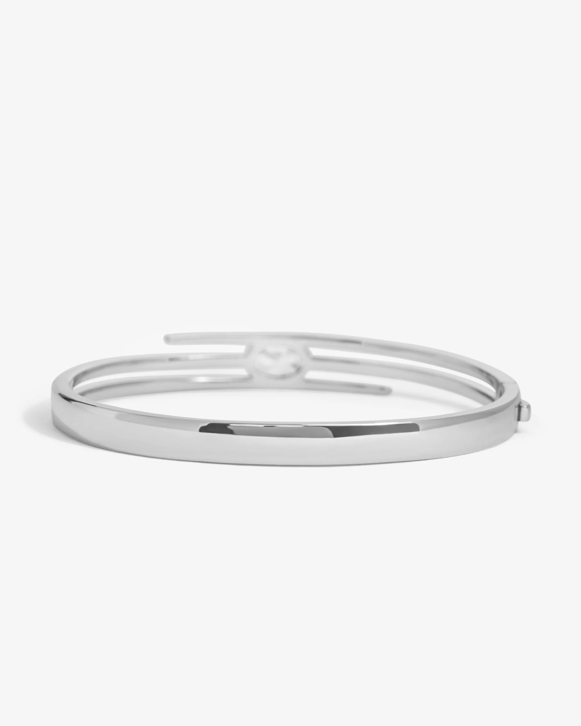 She's on Point Lasso Cuff - Silver|White Diamondettes - Image 6