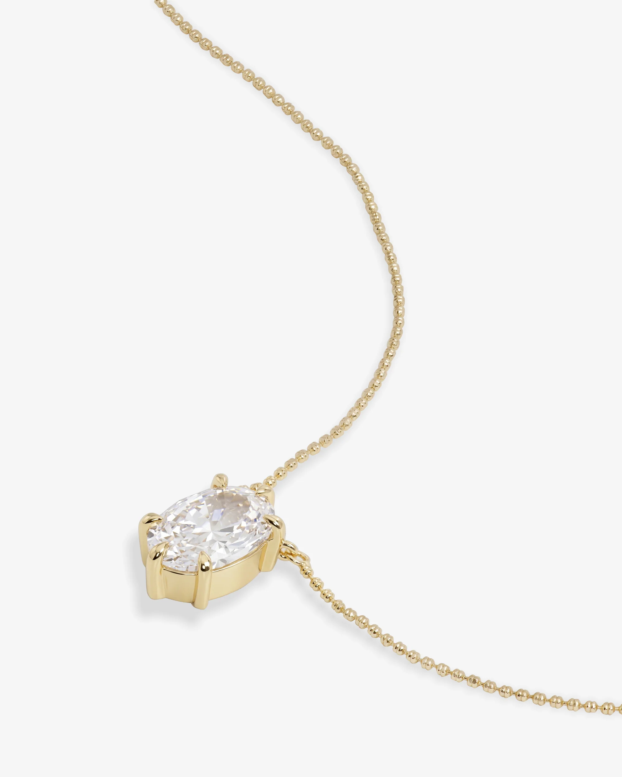She's on Point Necklace - Gold|White Diamondettes - Image 3
