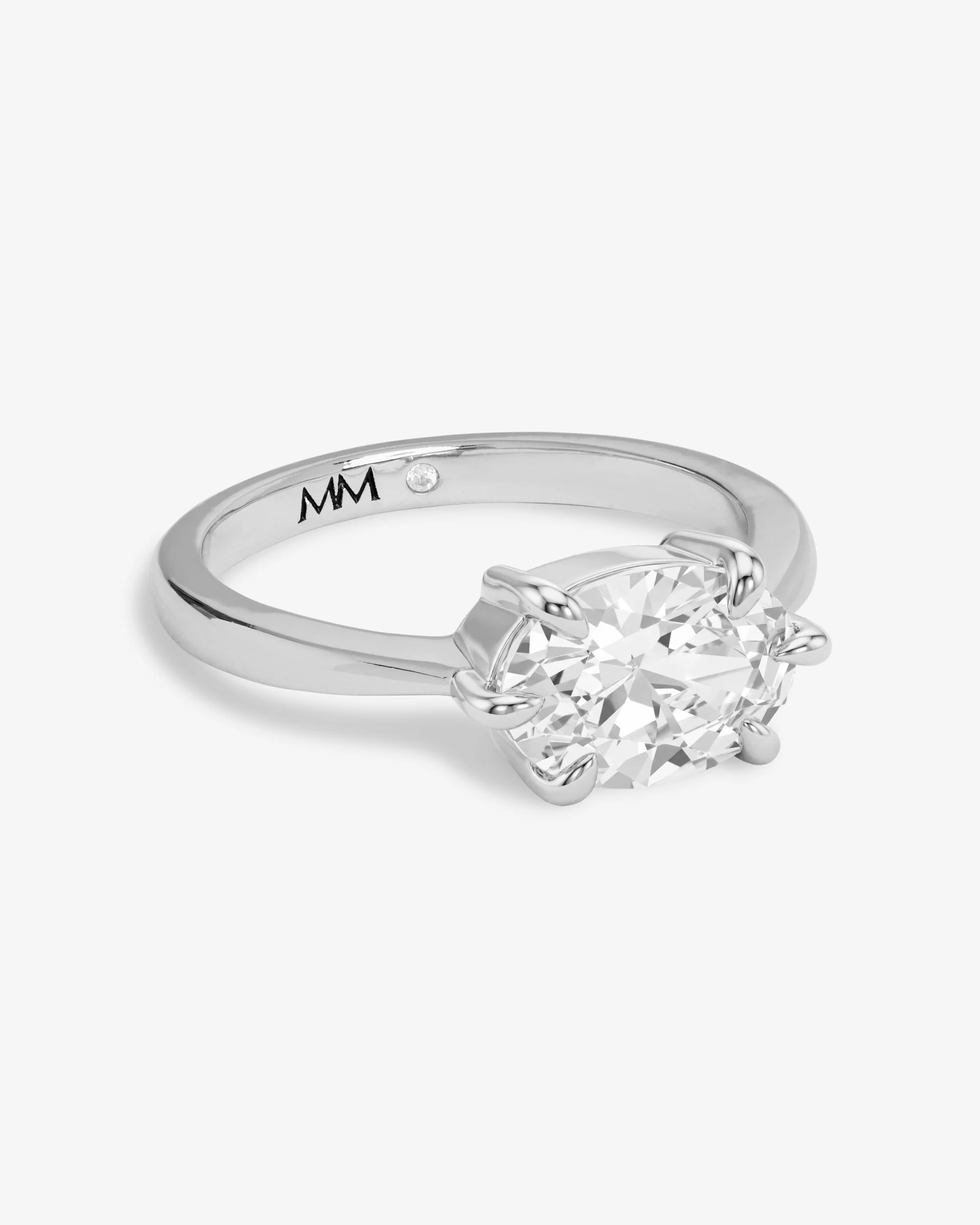 She's on Point Ring - Silver|White Diamondettes - Image 3