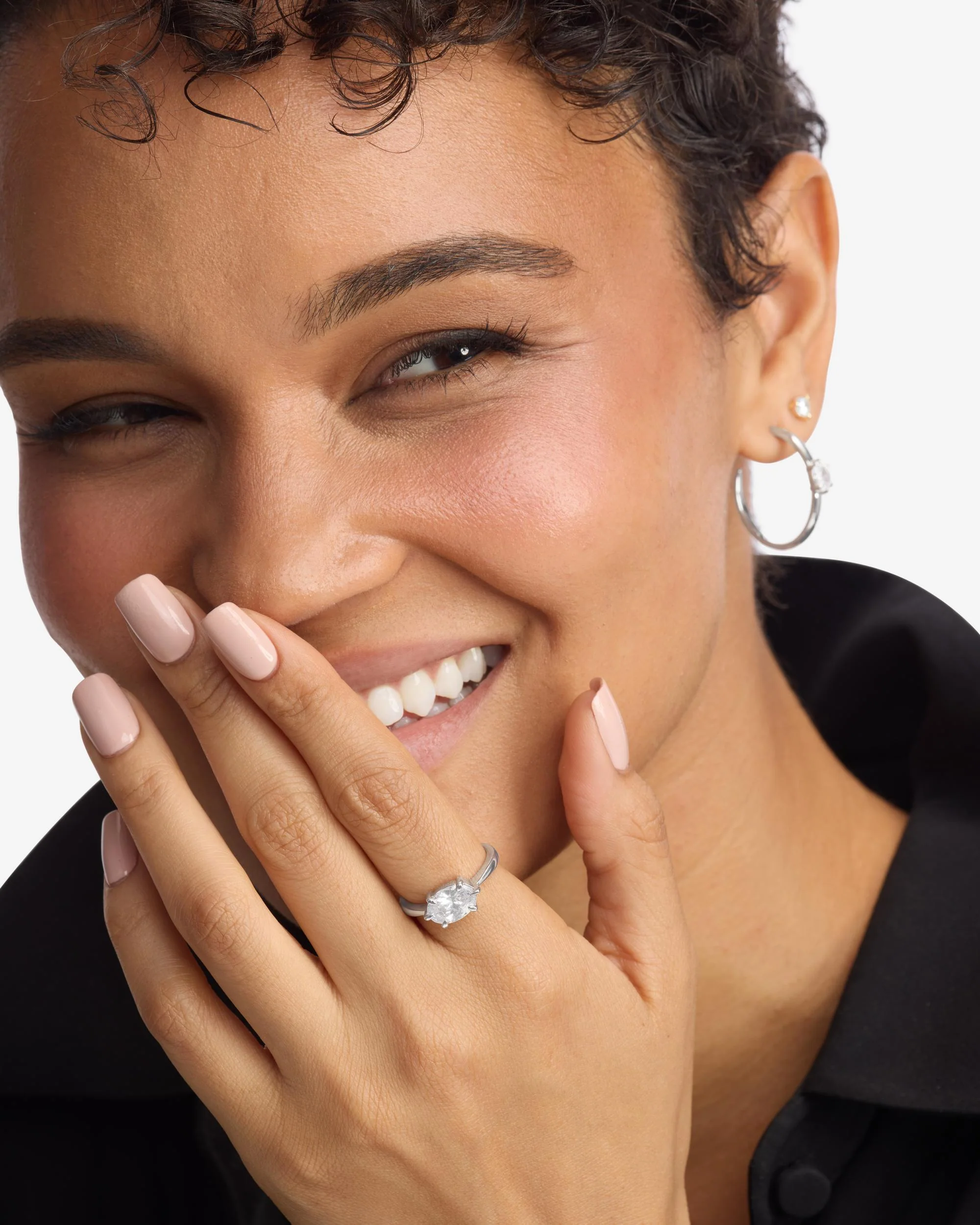 She's on Point Ring - Silver|White Diamondettes - Image 4