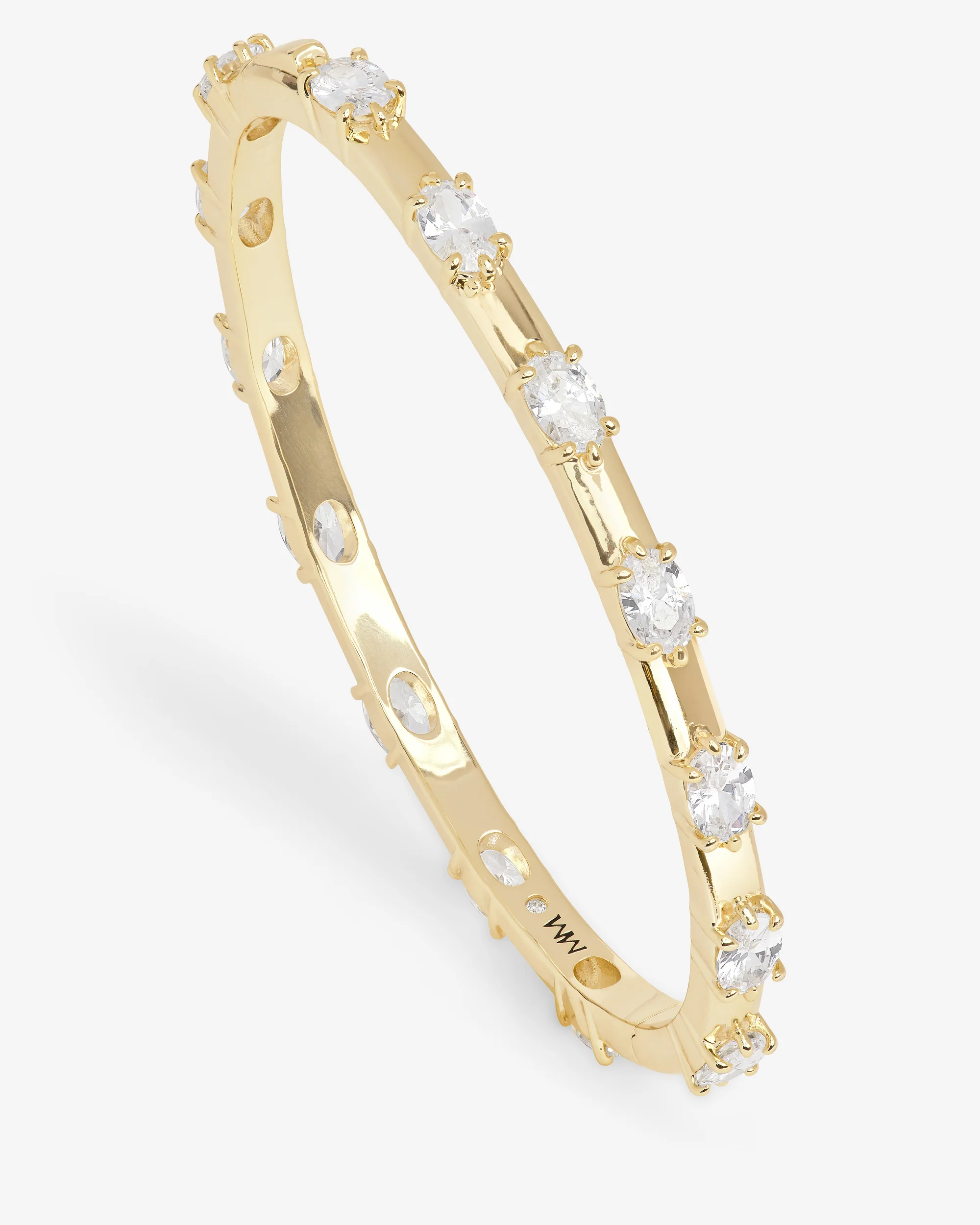 She's on Point Station Cuff - Gold|White Diamondettes - Image 3