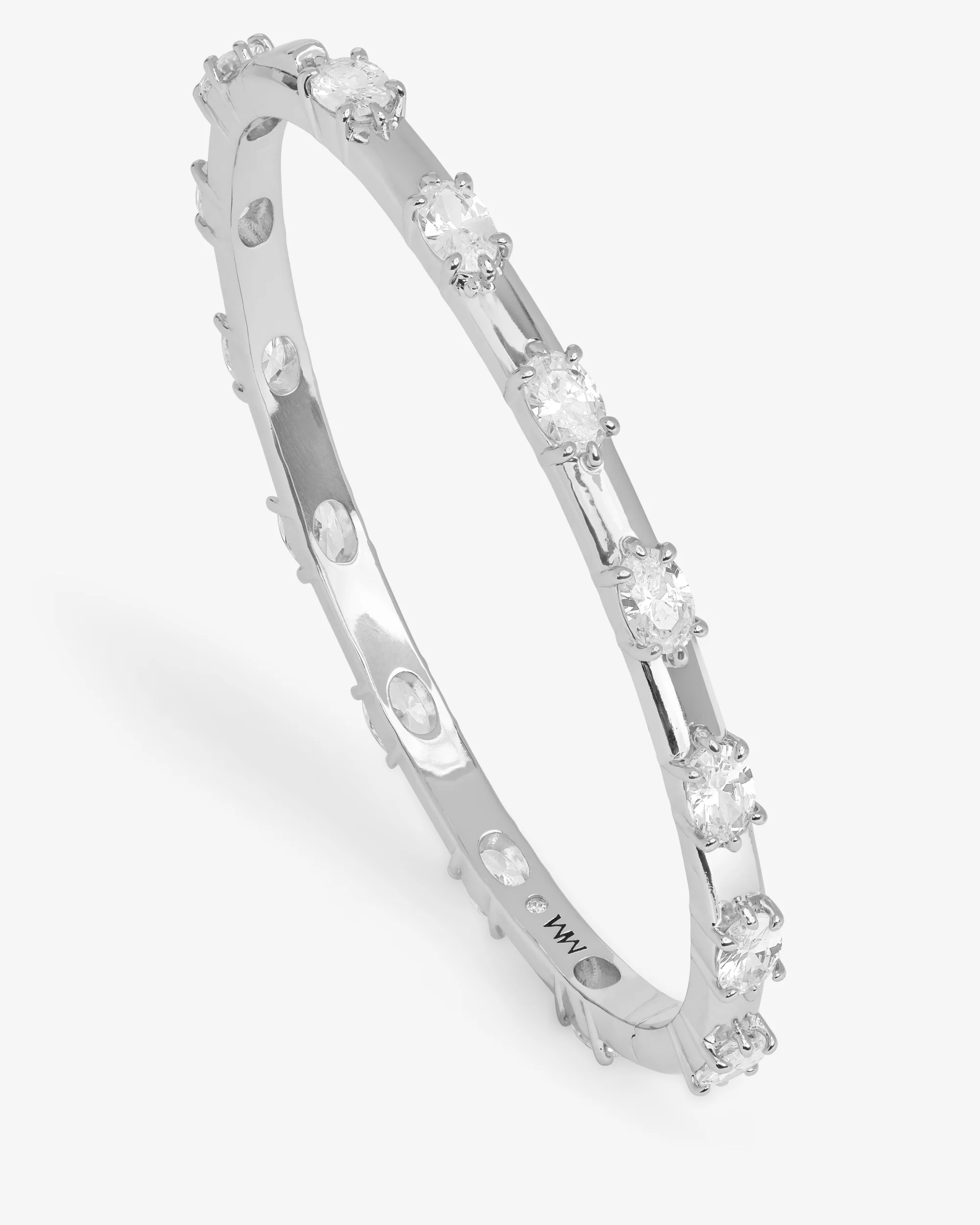 She's on Point Station Cuff - Silver|White Diamondettes - Image 3