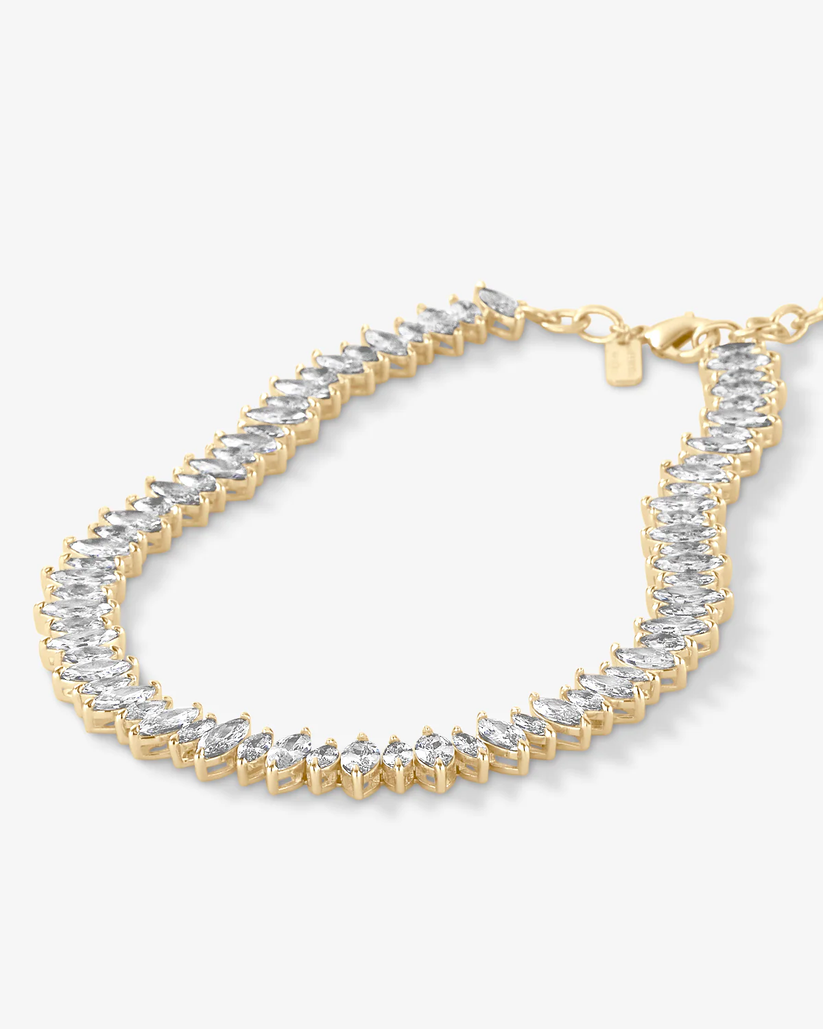 "She's So Fine" Choker - Gold|White Diamondettes - Image 3