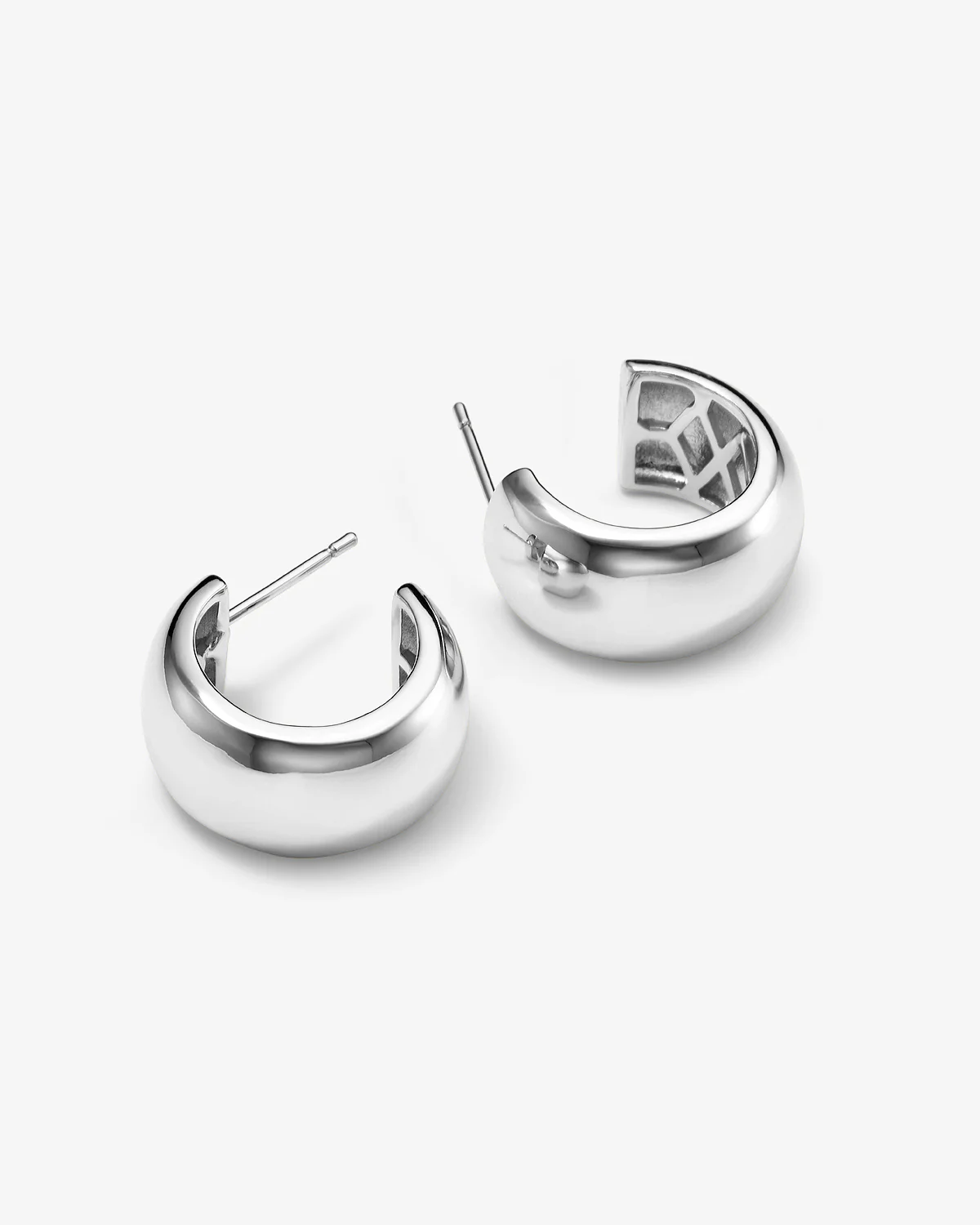 "She's So Smooth" Hoops 18mm - Silver - Image 3
