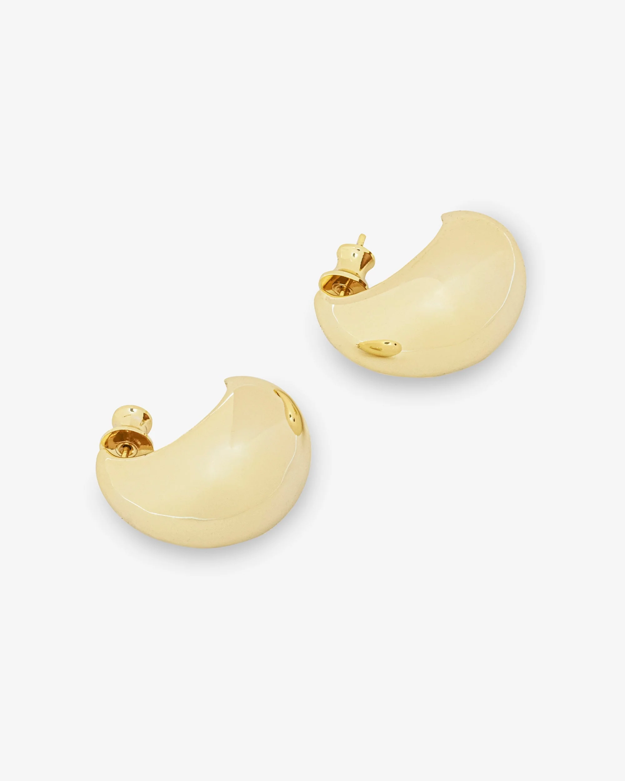 "She's So Smooth" Teardrop Hoops - Gold - Image 3