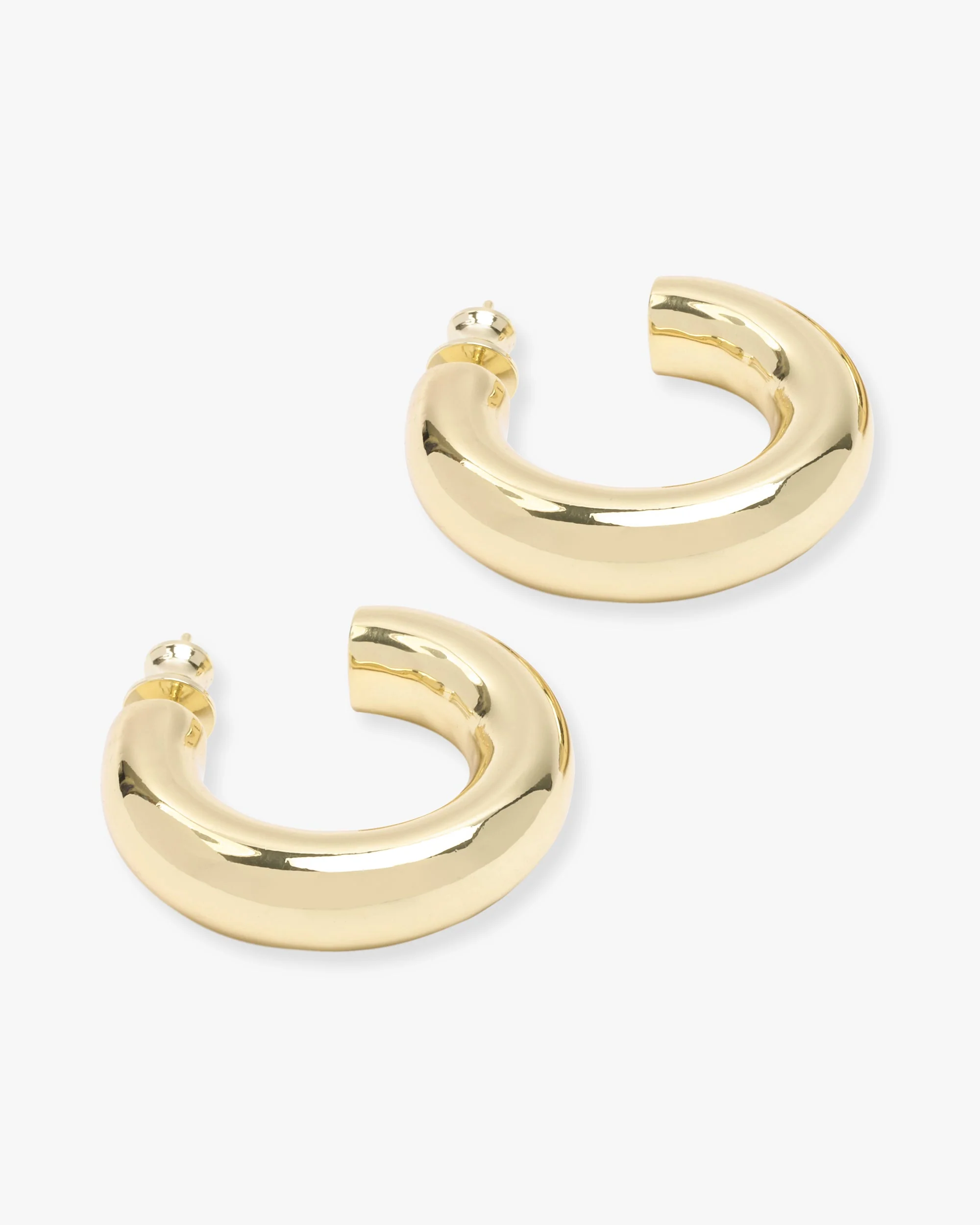 "She's So Smooth" Tube Hoops - Gold - Image 3