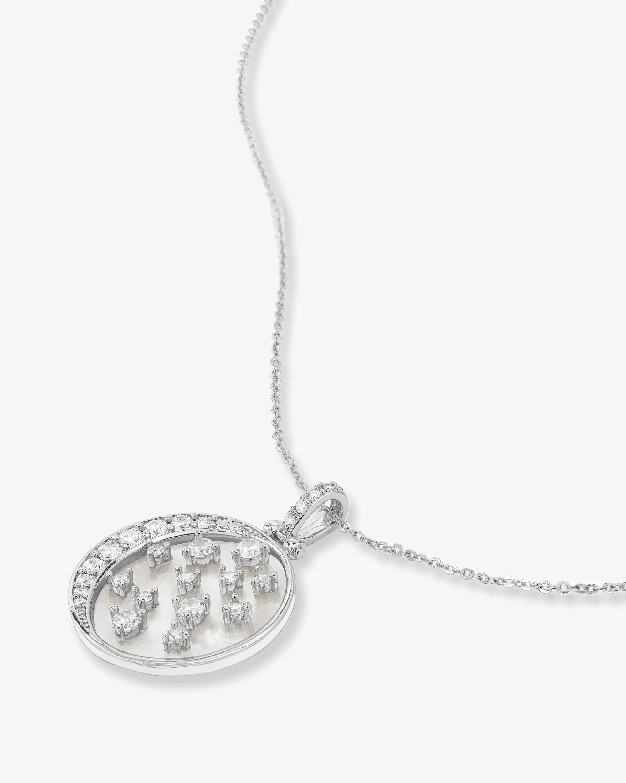 Sweet Dreams Medallion - Silver|White Diamondettes - Image 3