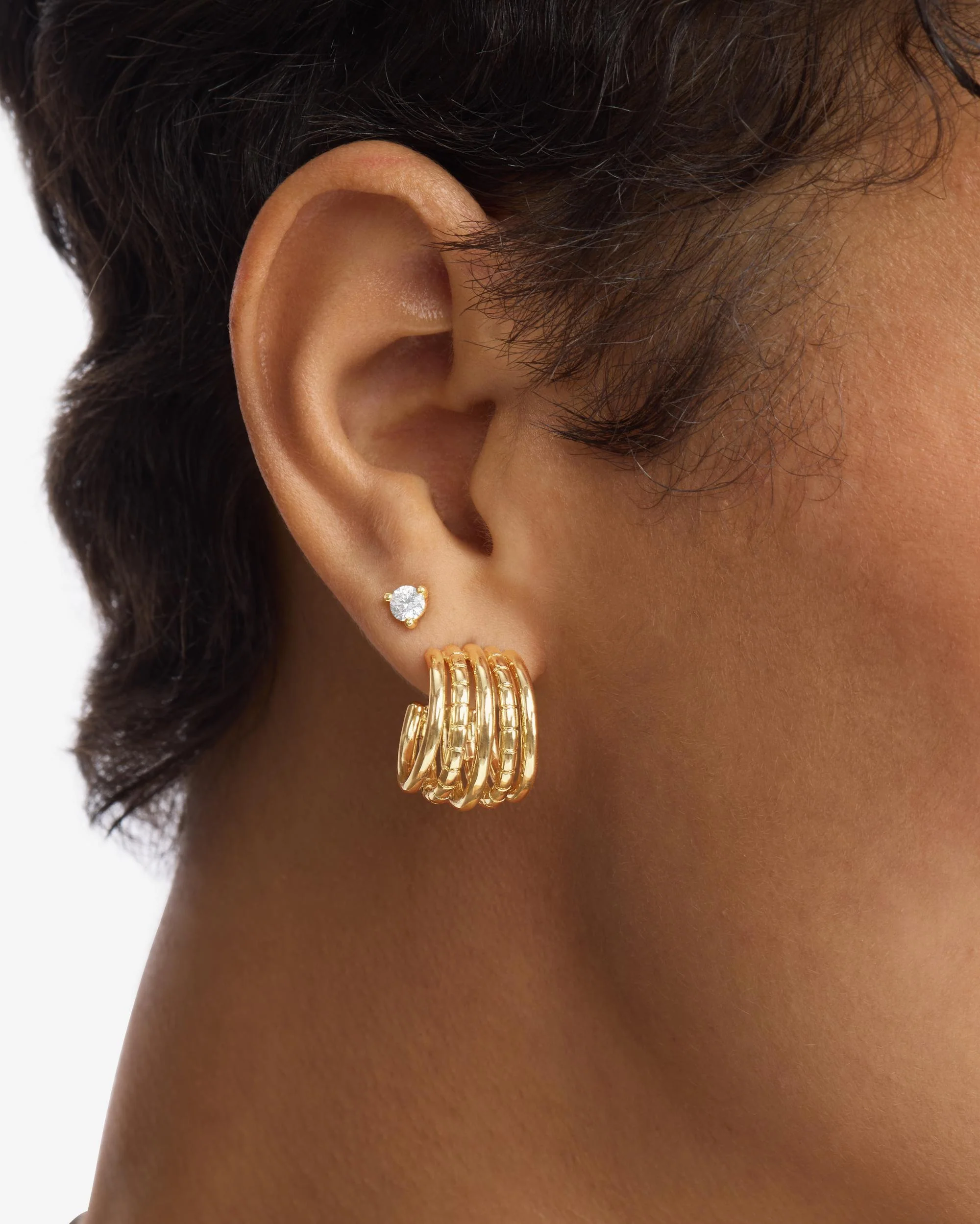 Talon 5 Row Hoops - Gold - Image 4