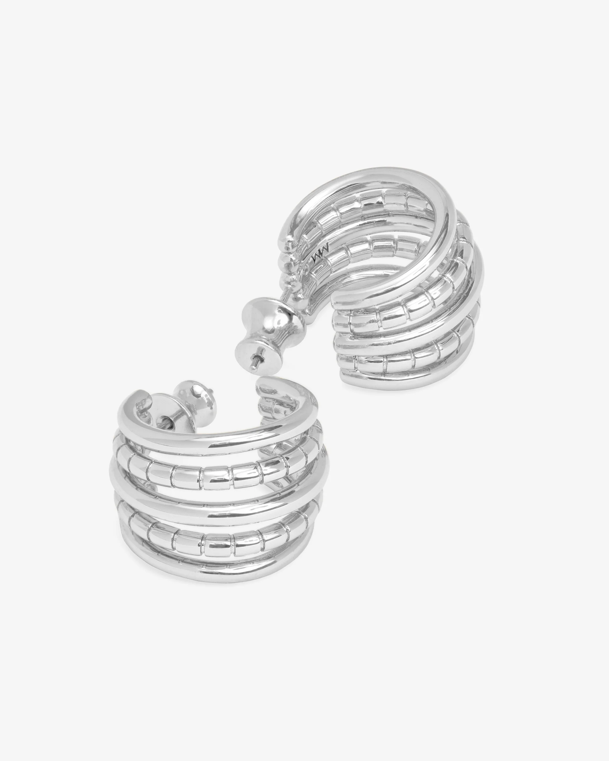 Talon 5 Row Hoops - Silver - Image 3