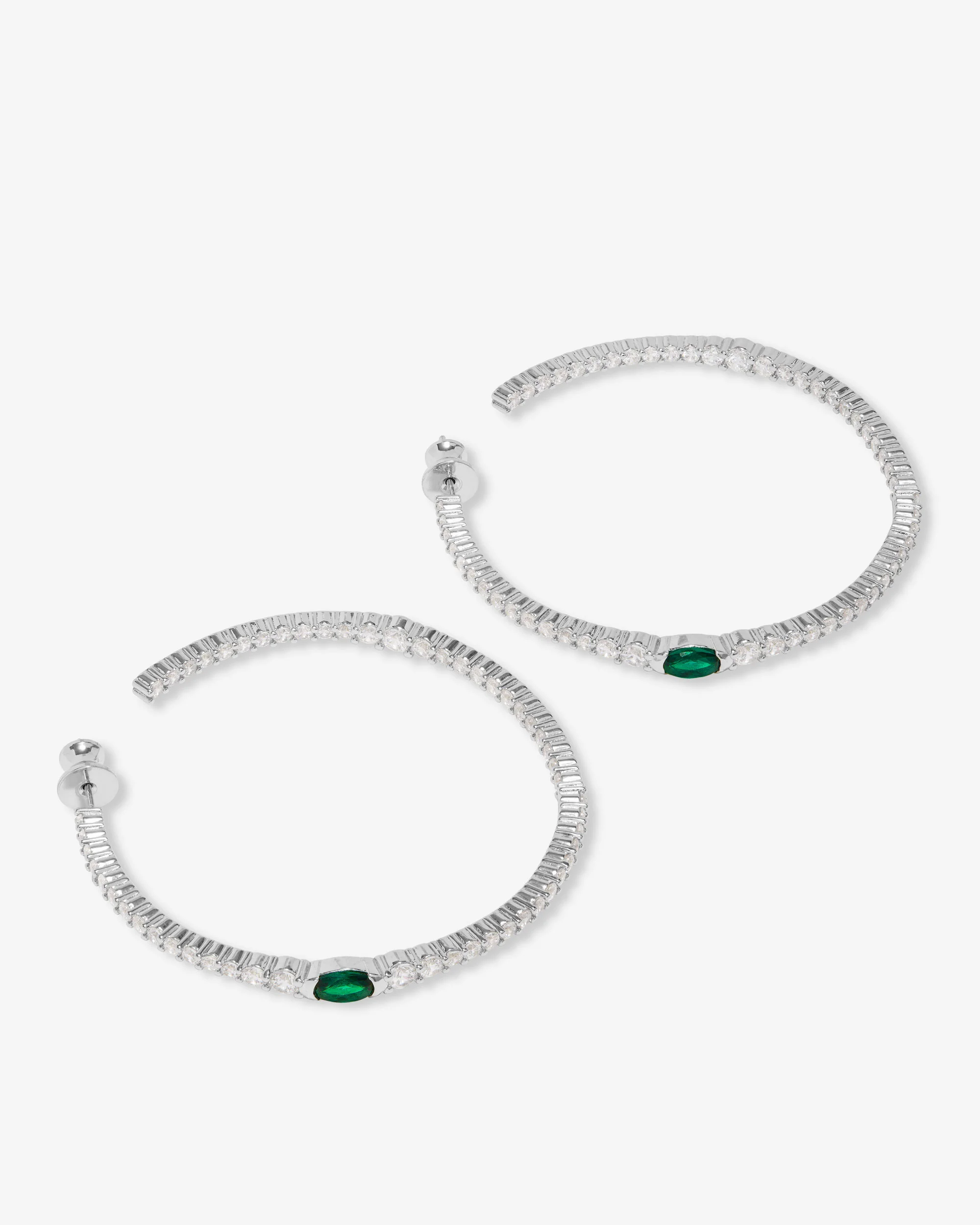 The Maven Hoops 2" - Silver|Emerald - Image 3