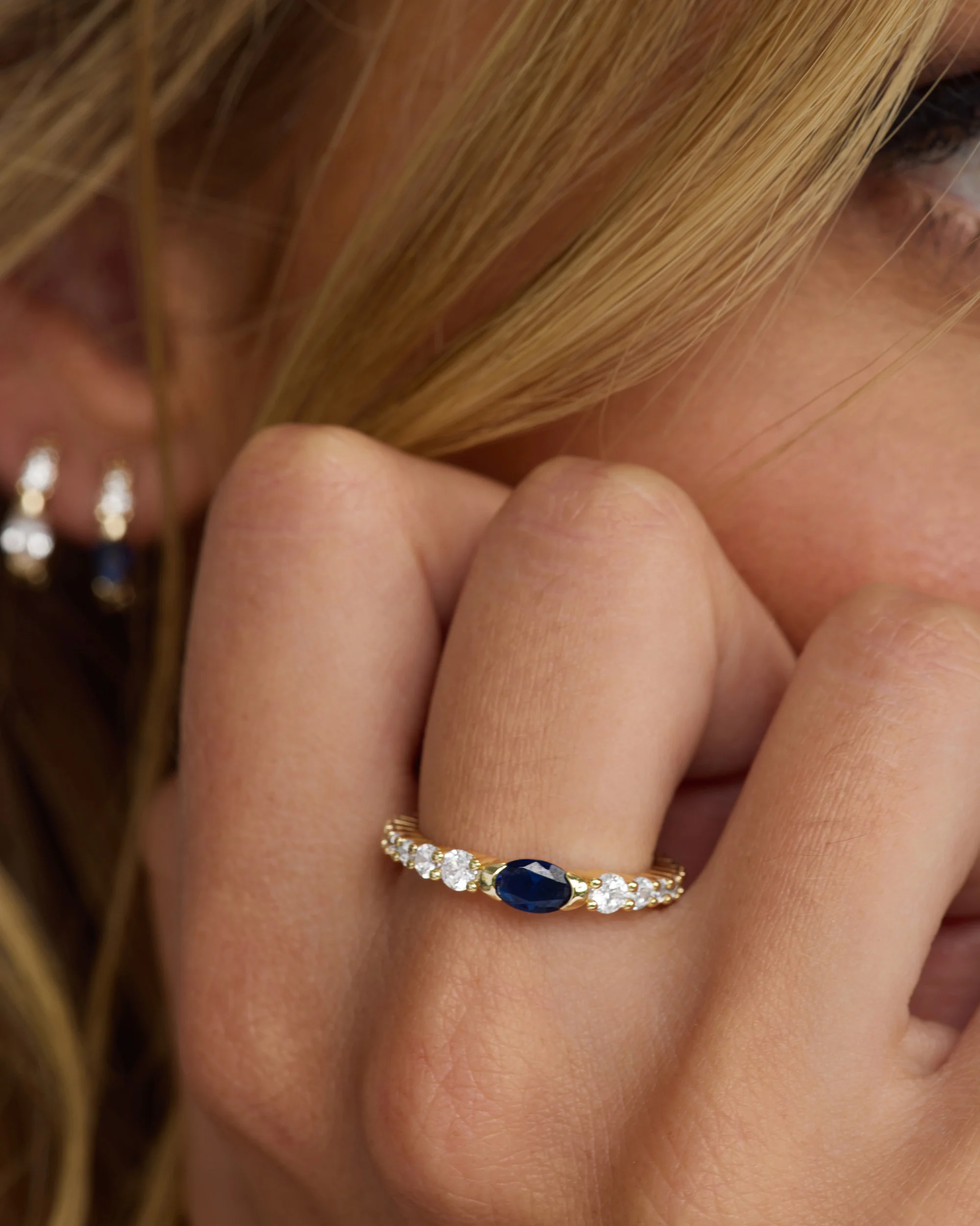 The Maven Ring - Gold|Blue Sapphire - Image 3