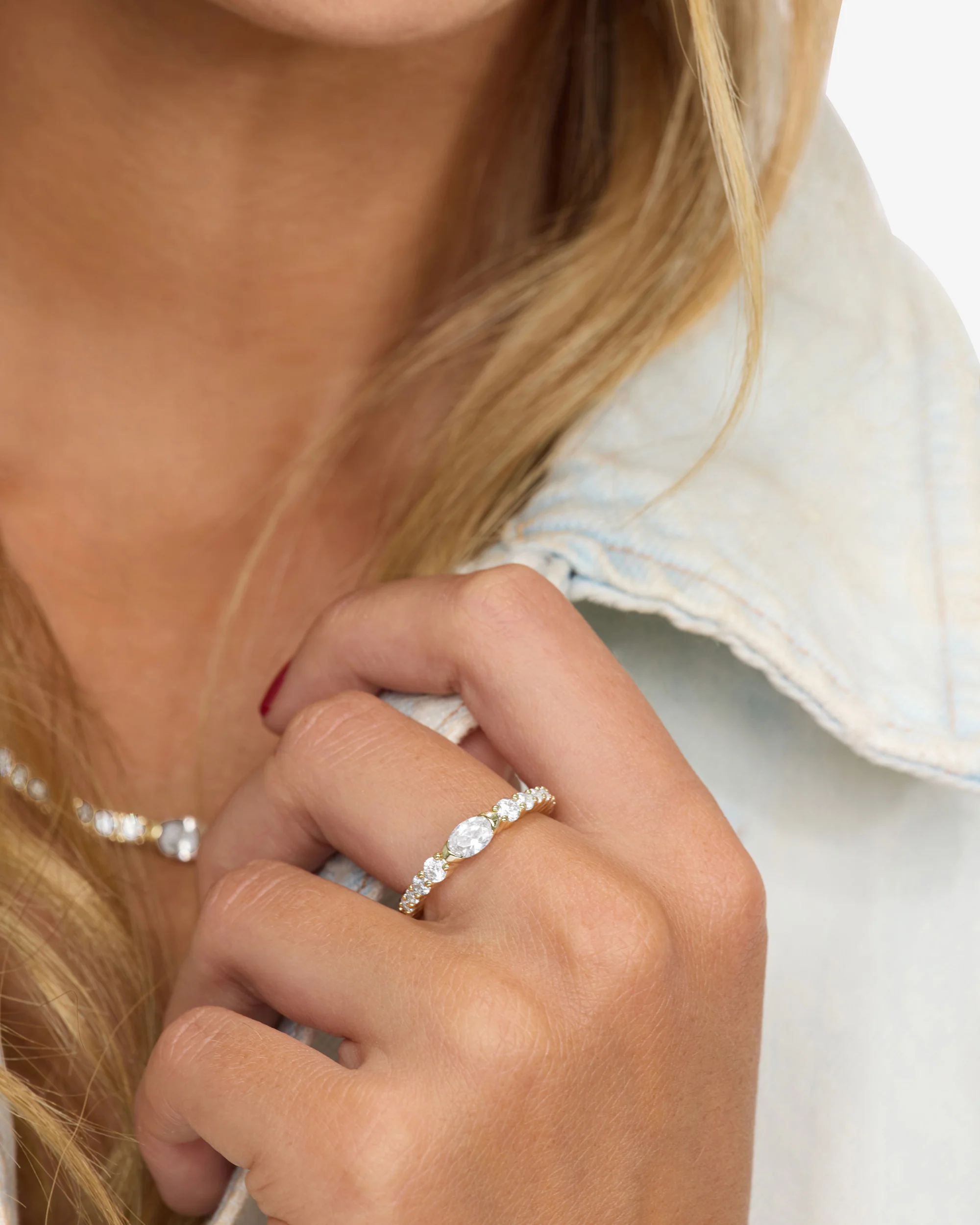 The Maven Ring - Gold|White Diamondettes - Image 2