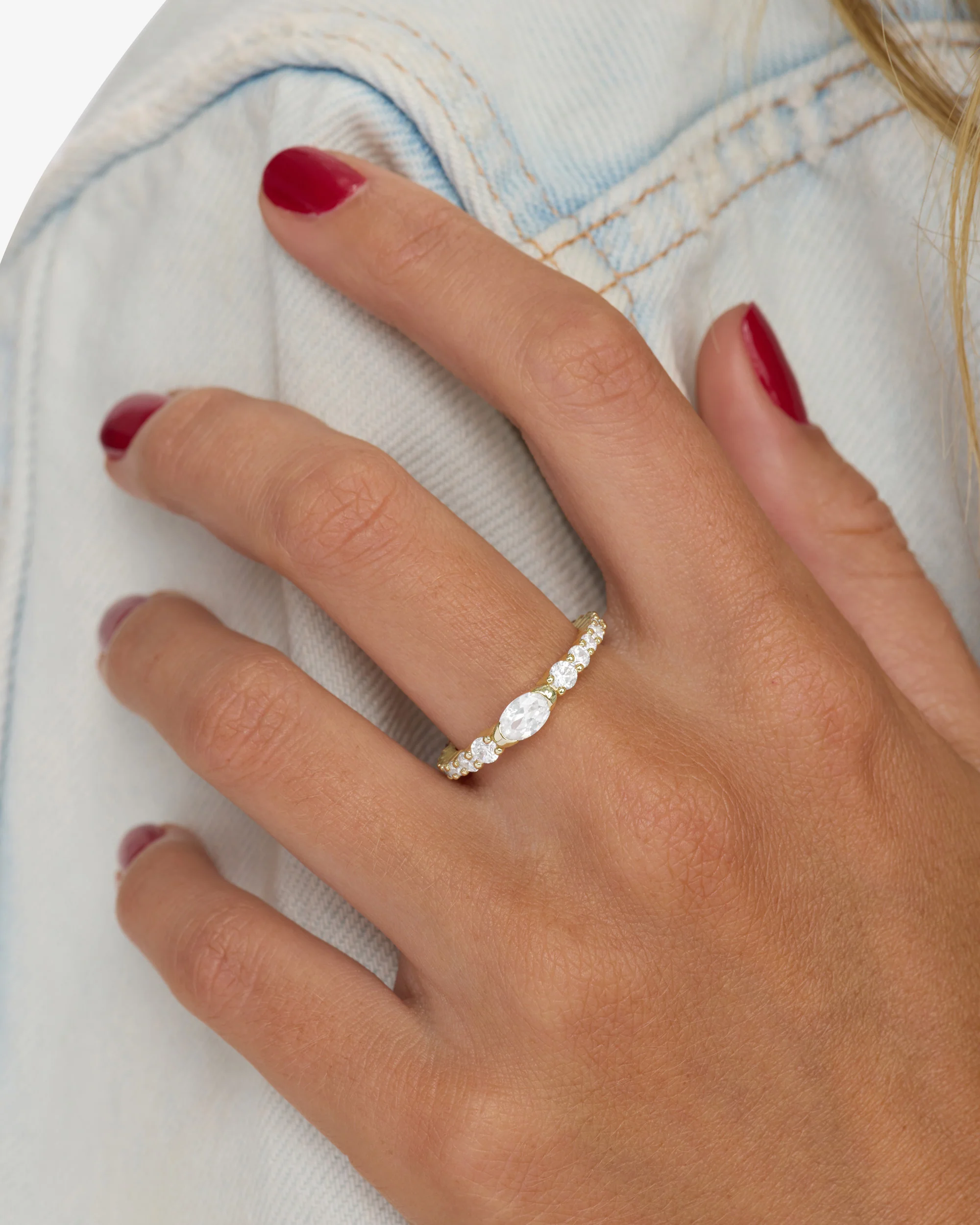 The Maven Ring - Gold|White Diamondettes - Image 3