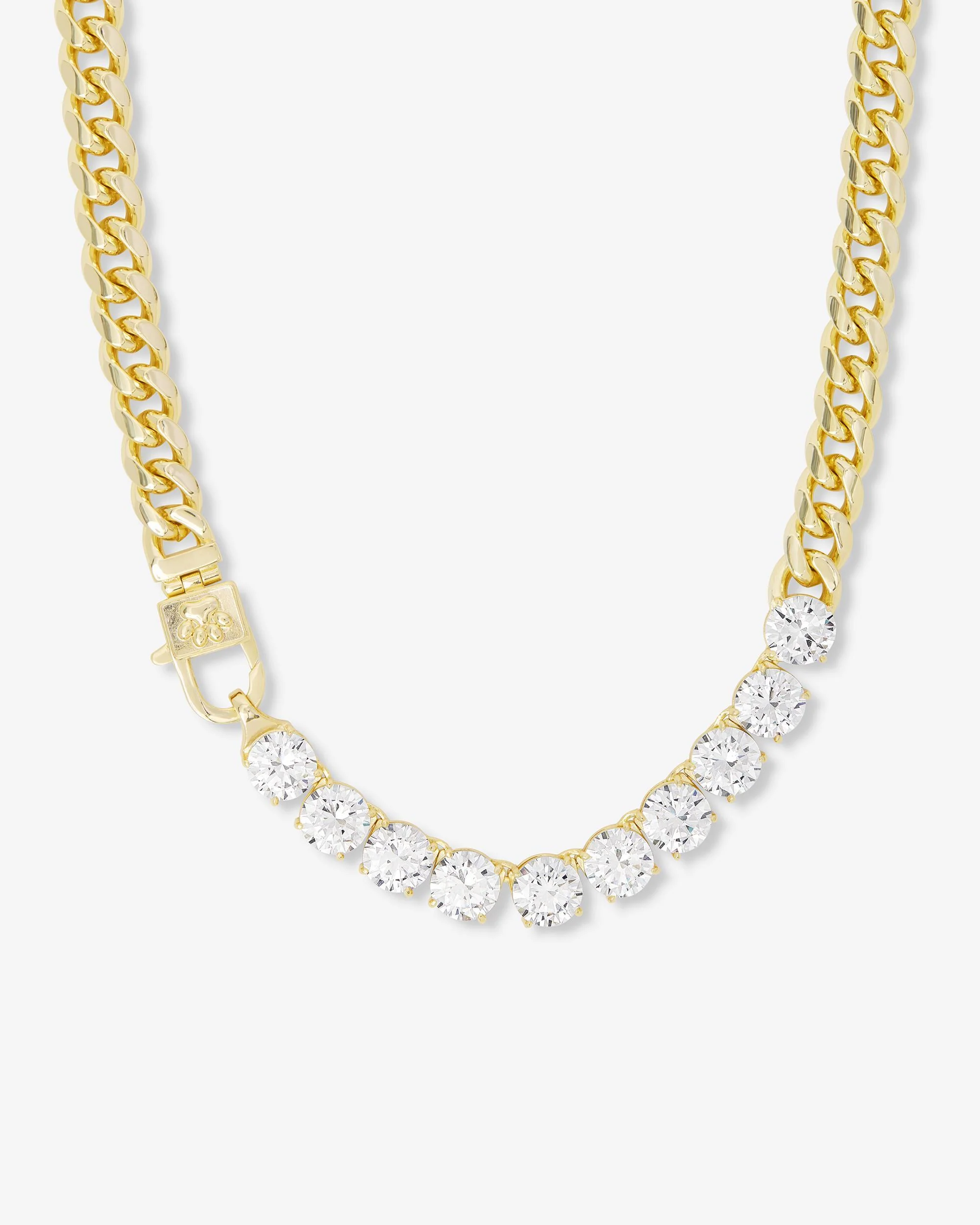 Thor Loves Diamonds Pet Necklace - Gold|White Diamondettes - Image 2
