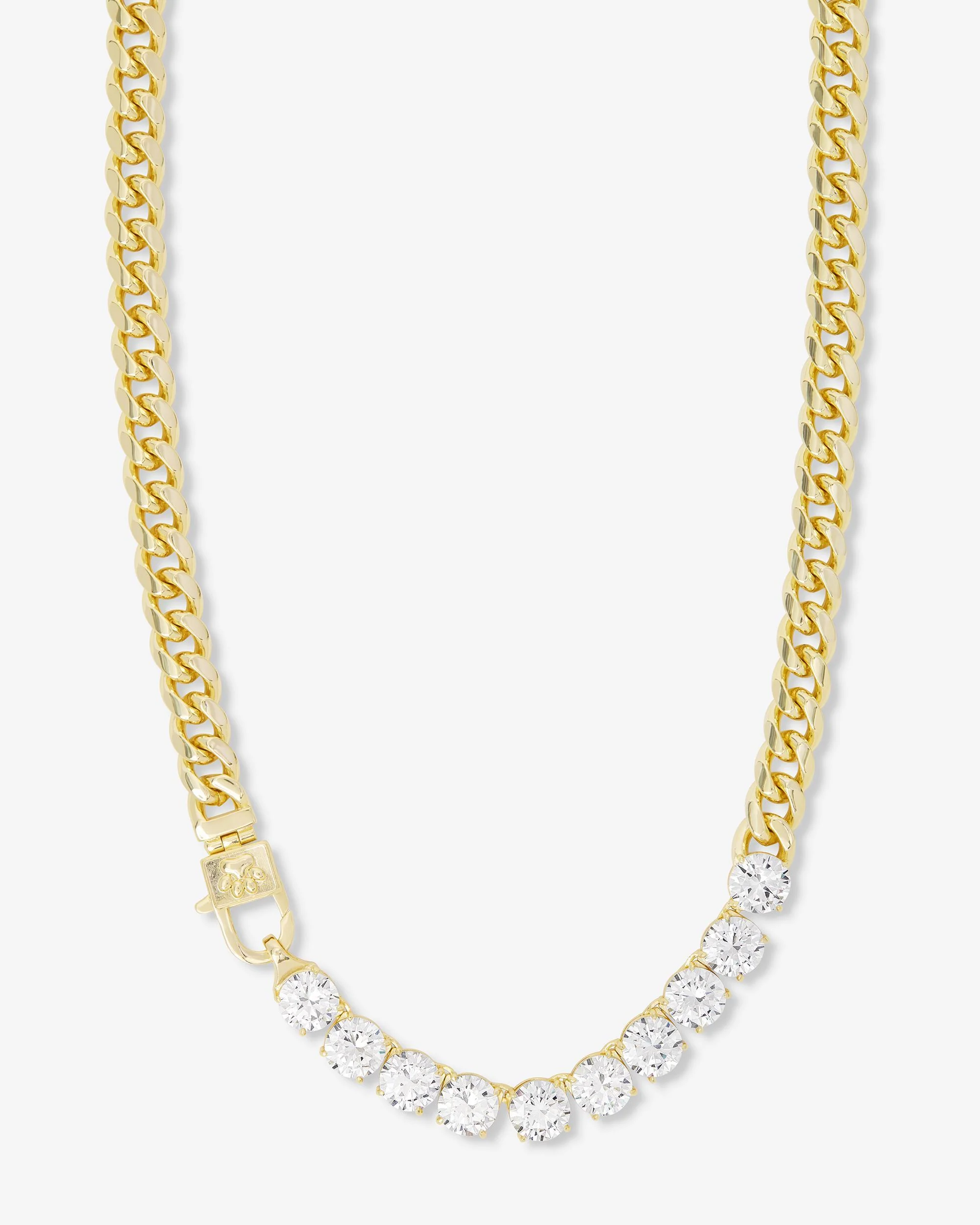 Thor Loves Diamonds Pet Necklace - Gold|White Diamondettes - Image 9
