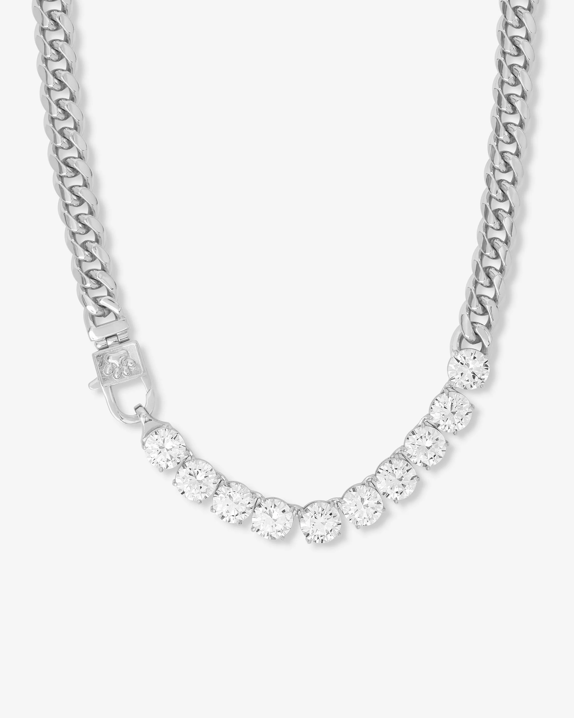 Thor Loves Diamonds Pet Necklace - Silver|White Diamondettes - Image 2