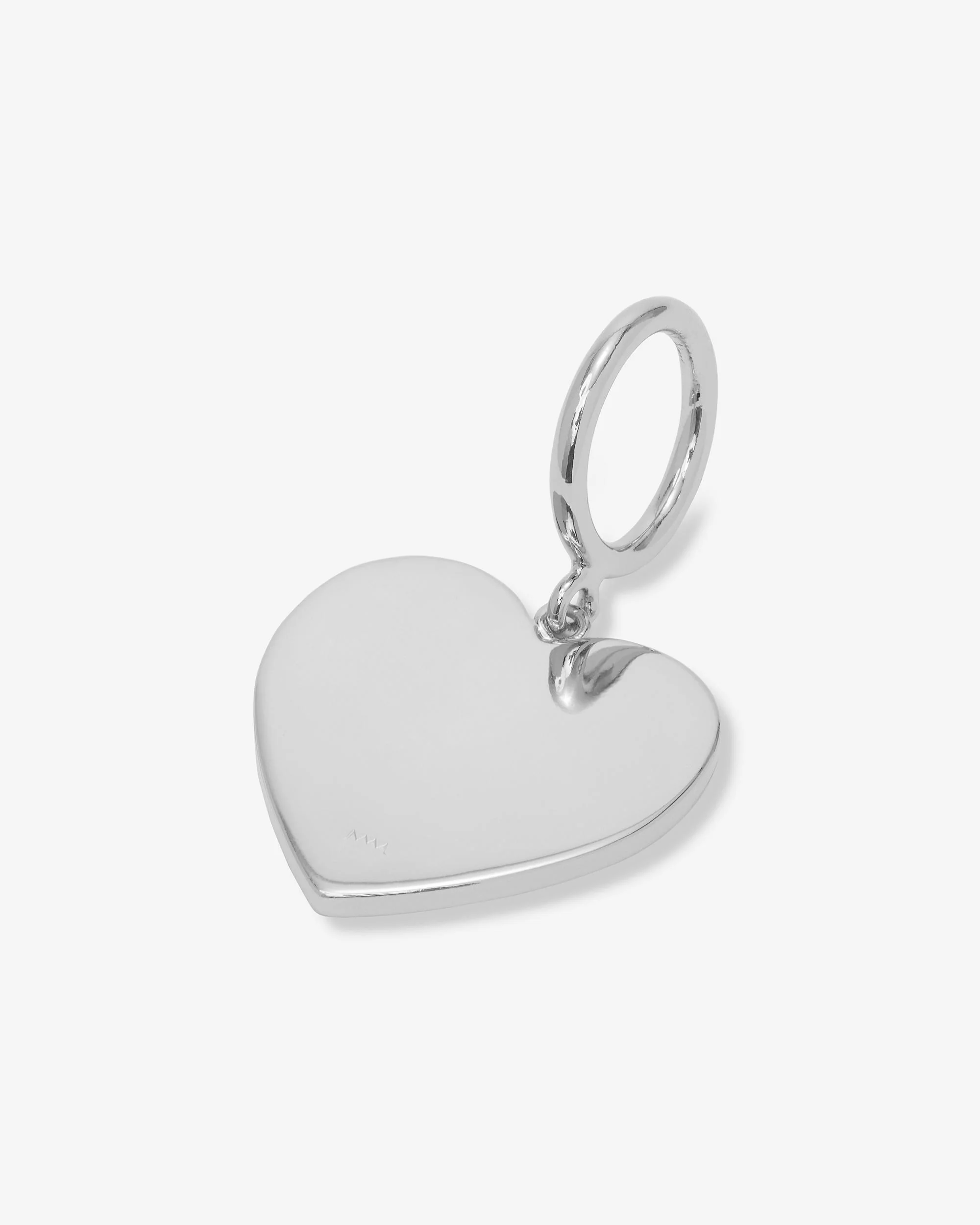 XL Heart Engravable Dog Tag - Silver - Image 4