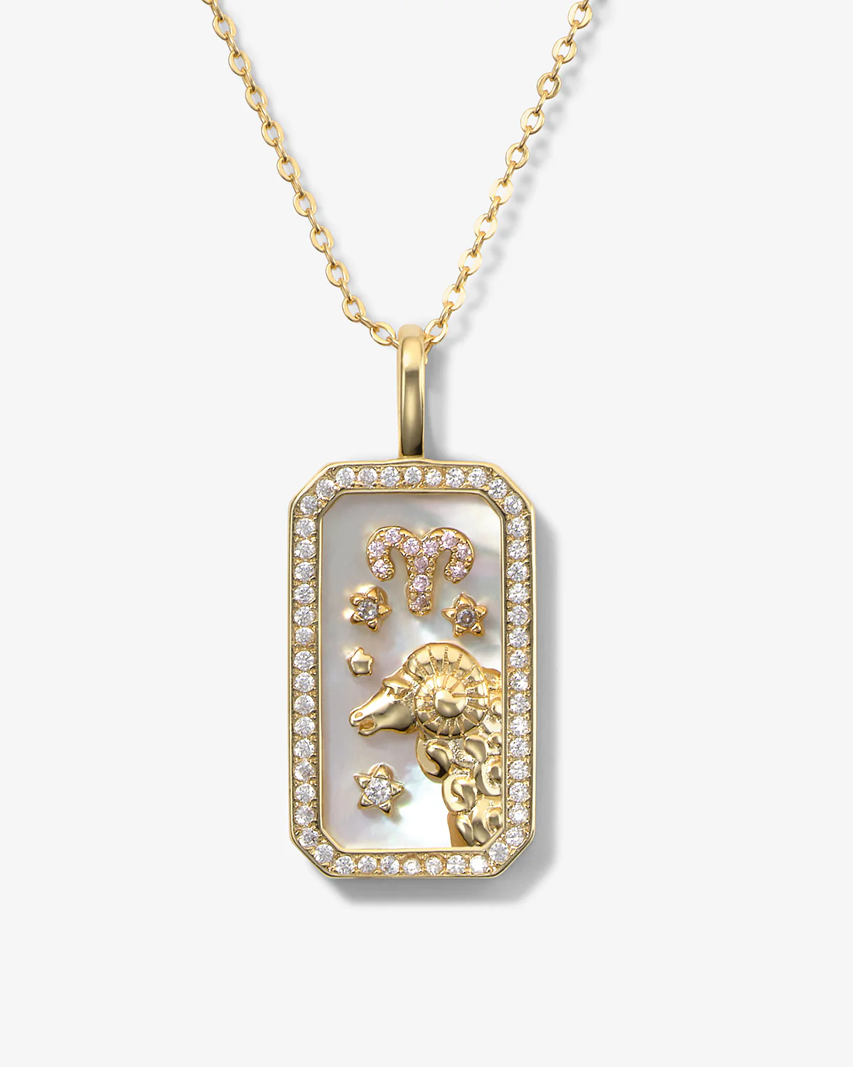 Zodiac Amulet Necklace - Gold - Image 12