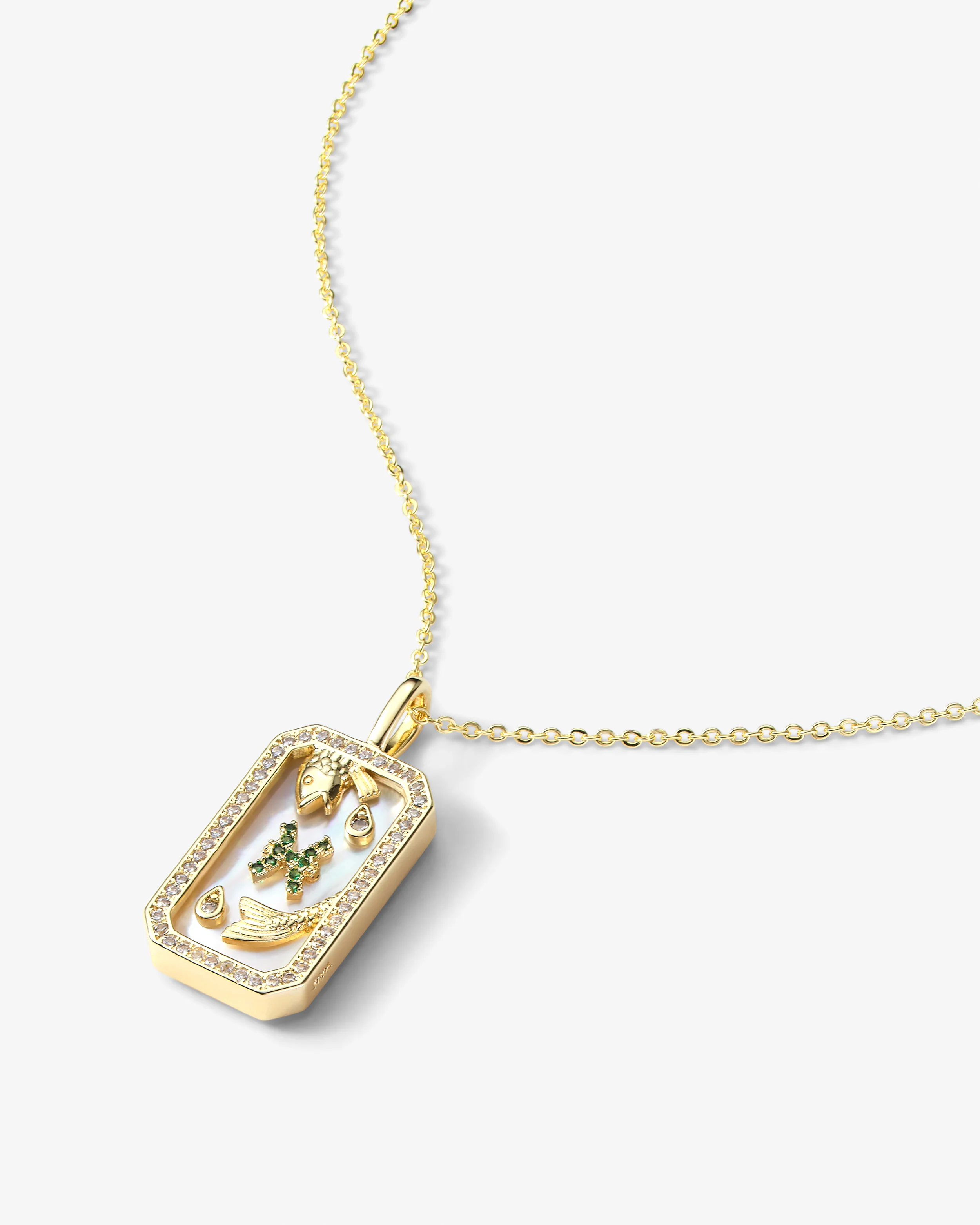 Zodiac Amulet Necklace - Gold - Image 20
