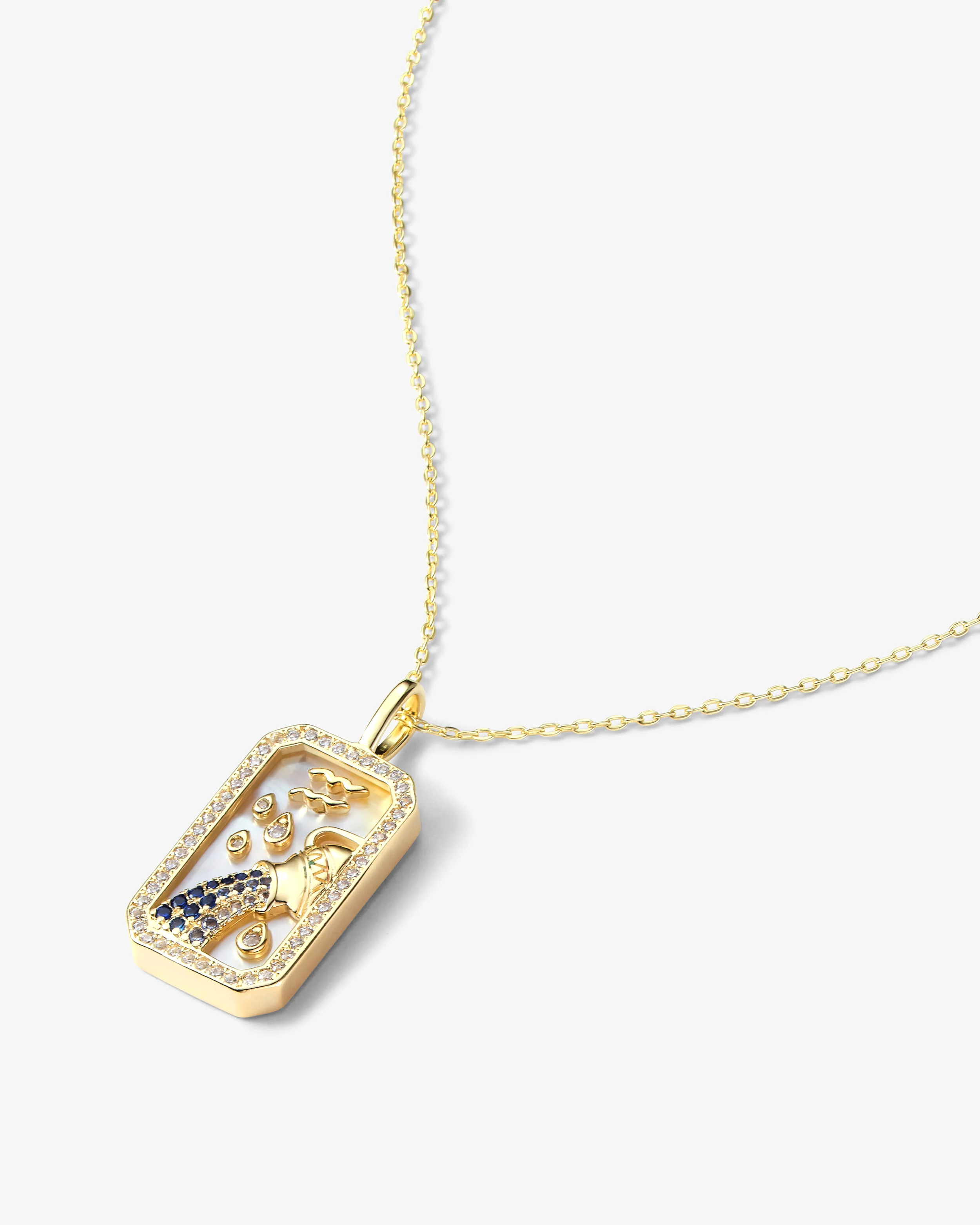 Zodiac Amulet Necklace - Gold - Image 21
