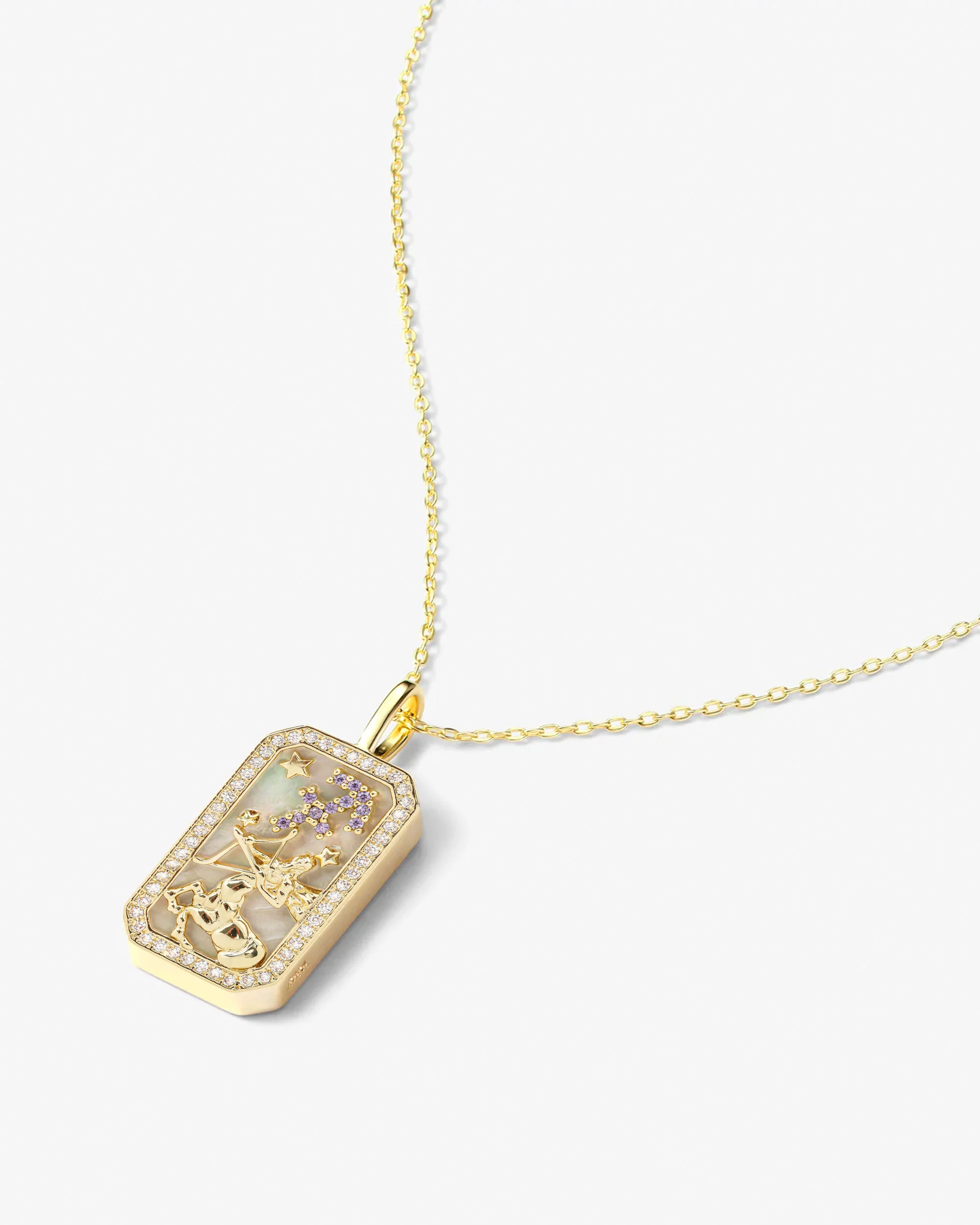 Zodiac Amulet Necklace - Gold - Image 24