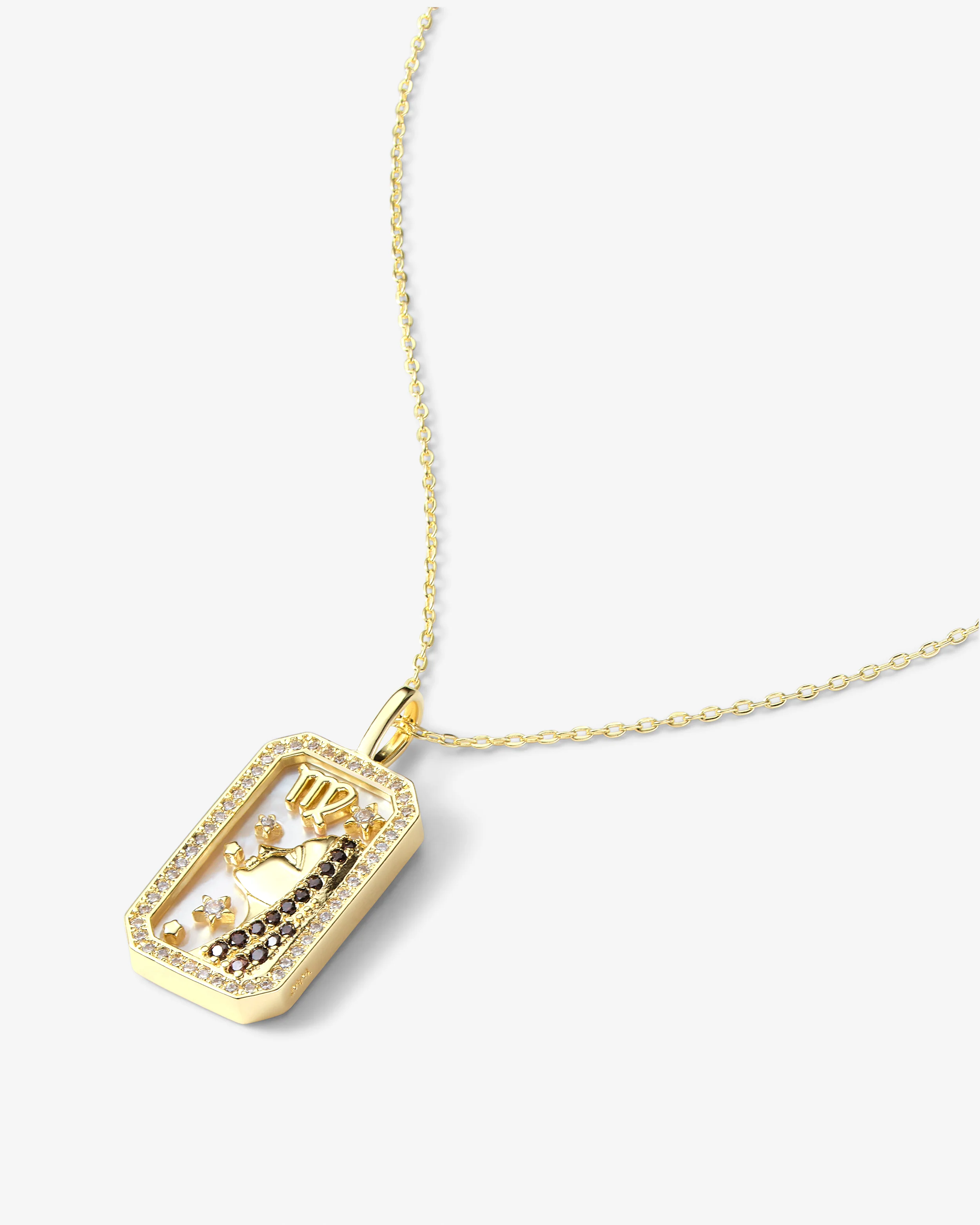 Zodiac Amulet Necklace - Gold - Image 25