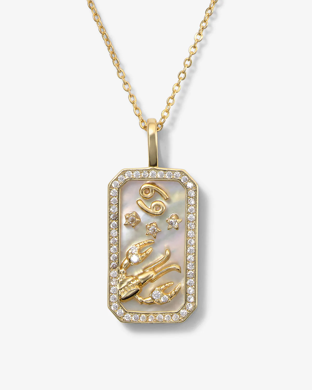 Zodiac Amulet Necklace - Gold - Image 3