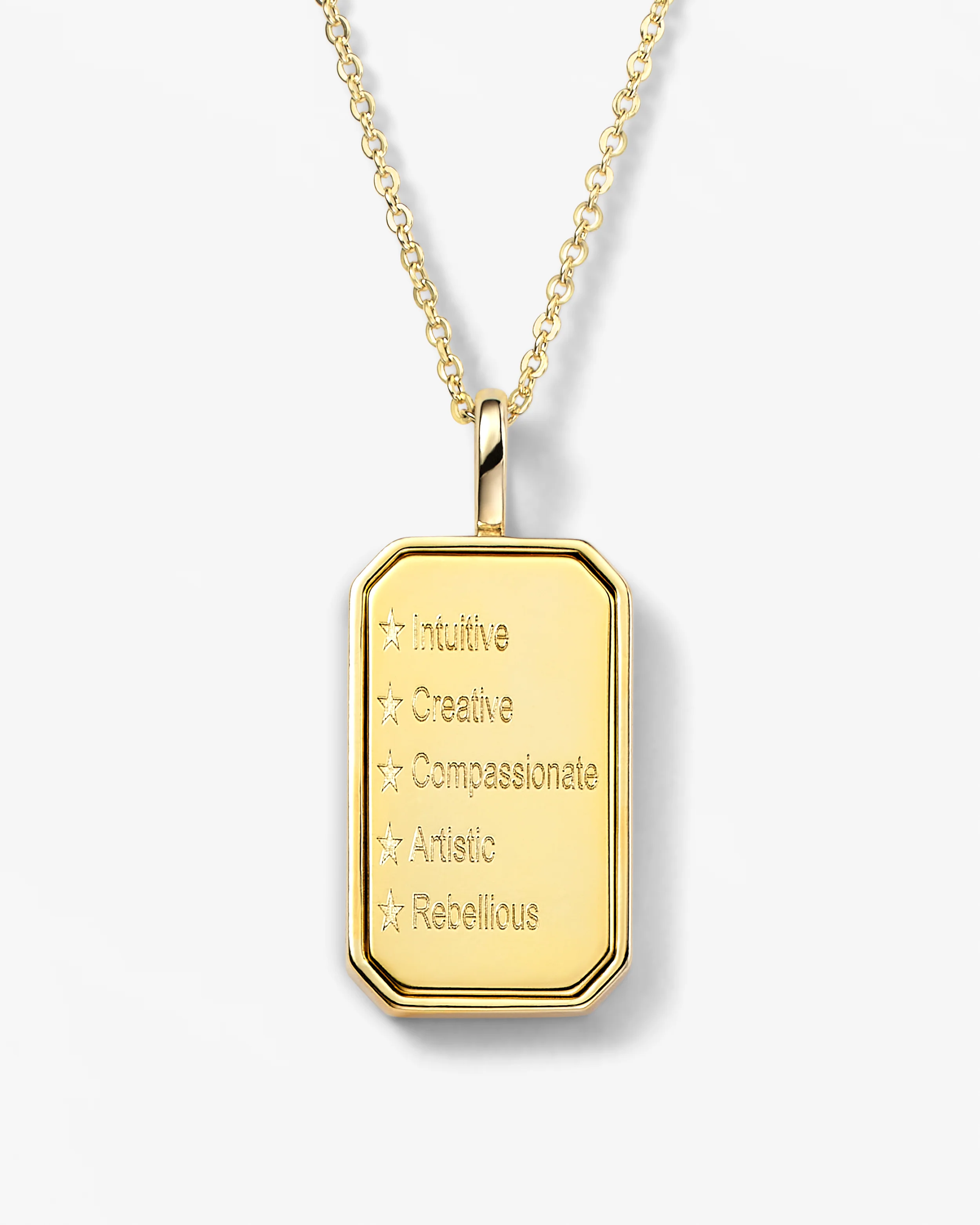 Zodiac Amulet Necklace - Gold - Image 33