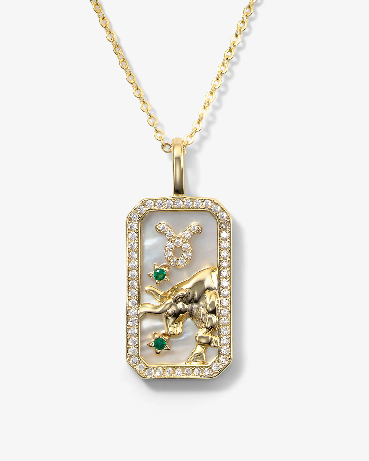 Zodiac Amulet Necklace - Gold - Image 5