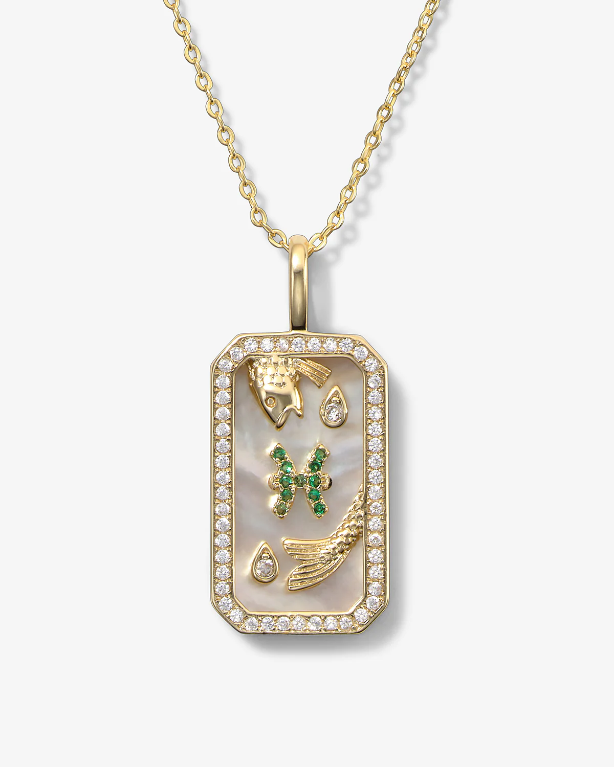Zodiac Amulet Necklace - Gold - Image 6