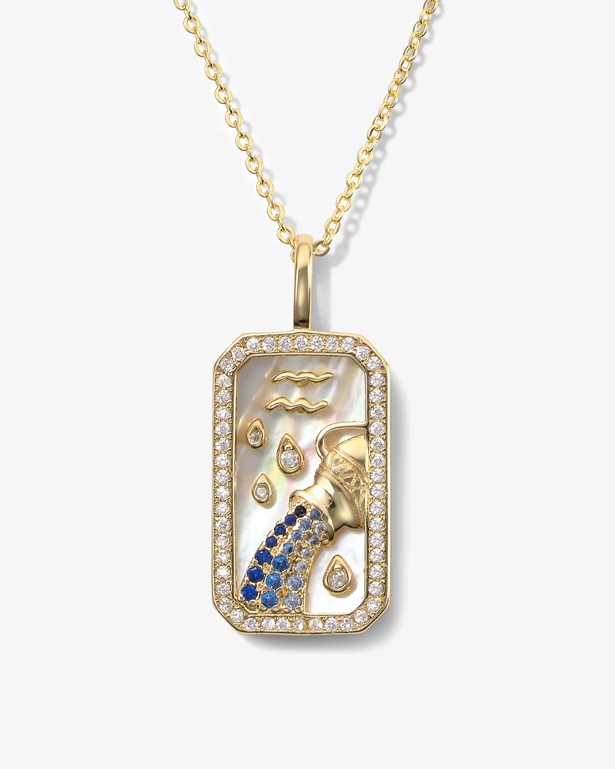 Zodiac Amulet Necklace - Gold - Image 7