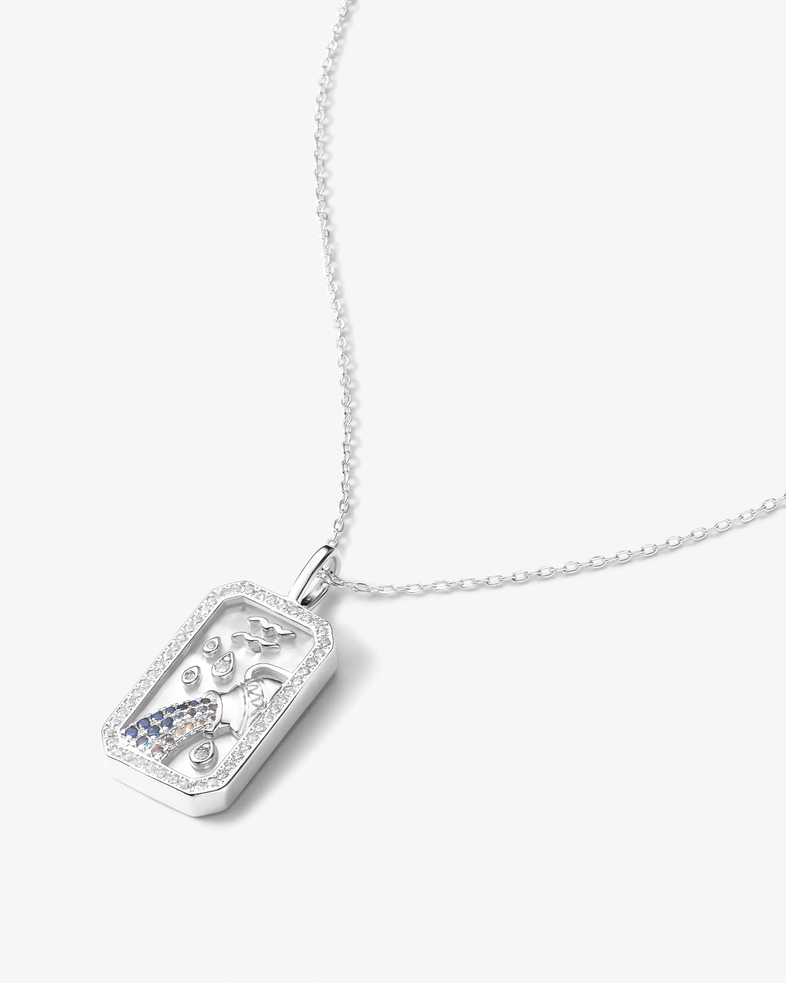 Zodiac Amulet Necklace - Silver - Image 22