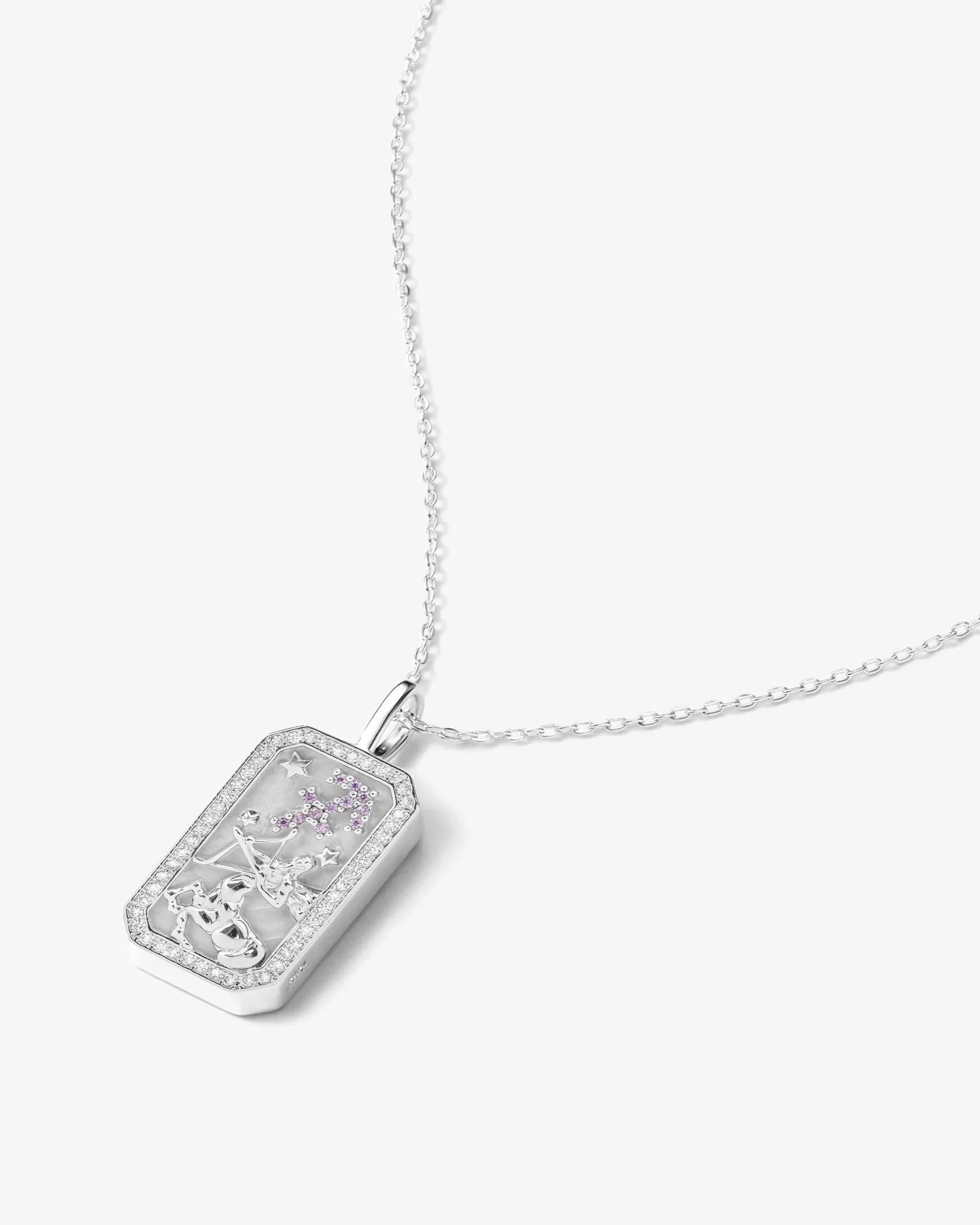Zodiac Amulet Necklace - Silver - Image 25