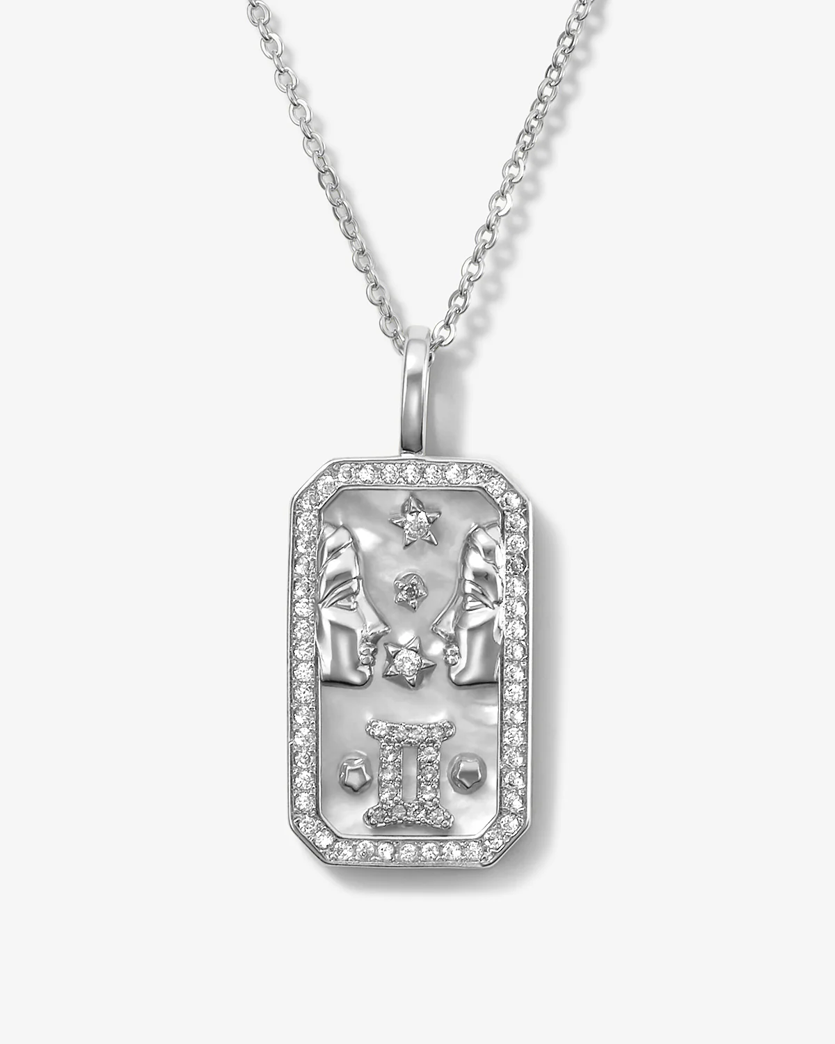 Zodiac Amulet Necklace - Silver - Image 4
