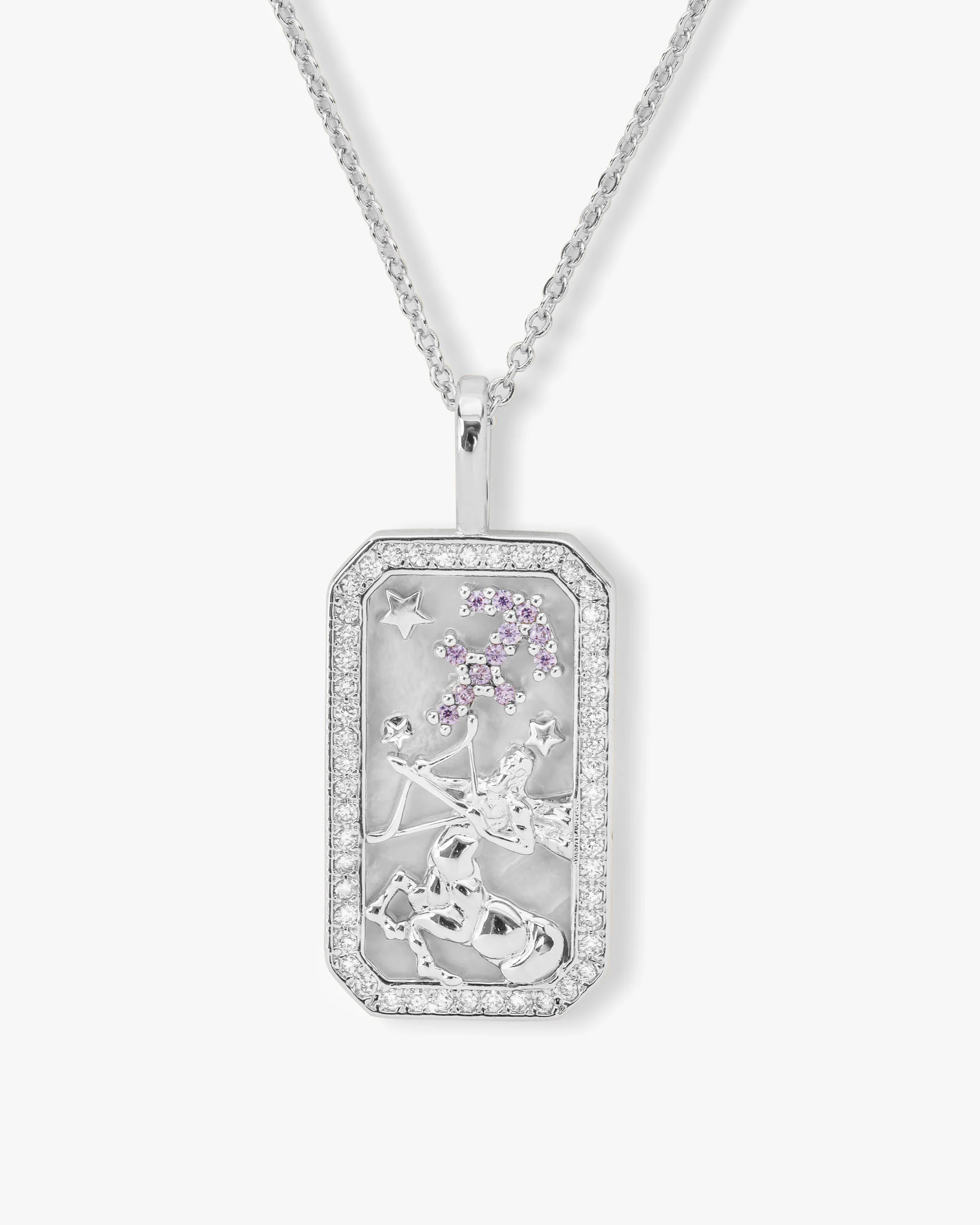 Zodiac Amulet Necklace - Silver - Image 9