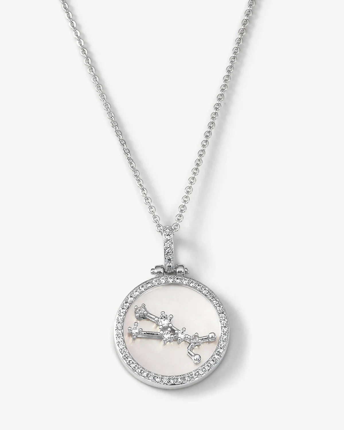 Zodiac Constellation Necklace - Silver - Image 5